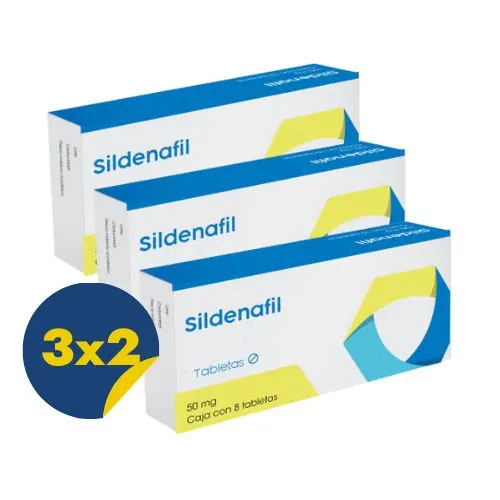 Comprar Sildenafil 50 Mg Con 8 Tabletas Pack 3X2