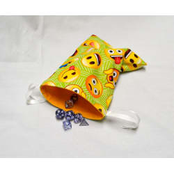 Emoji Drawstring Dice Bag or Gift Pouch large, primary, image