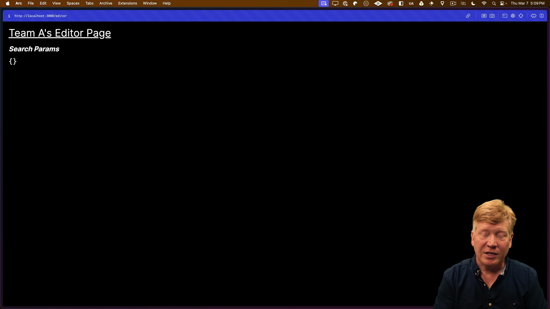the editor page
