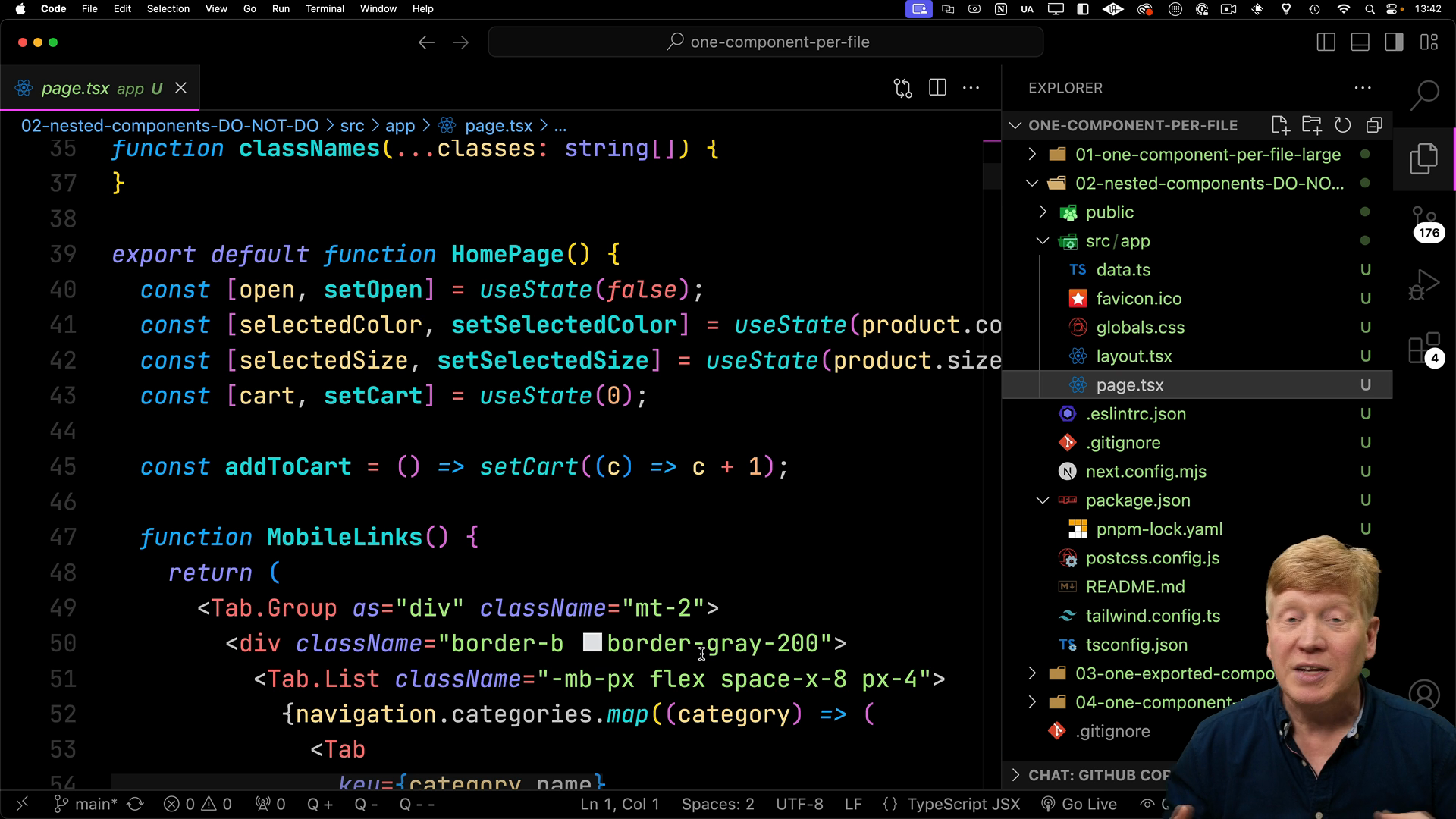 Example of nested components