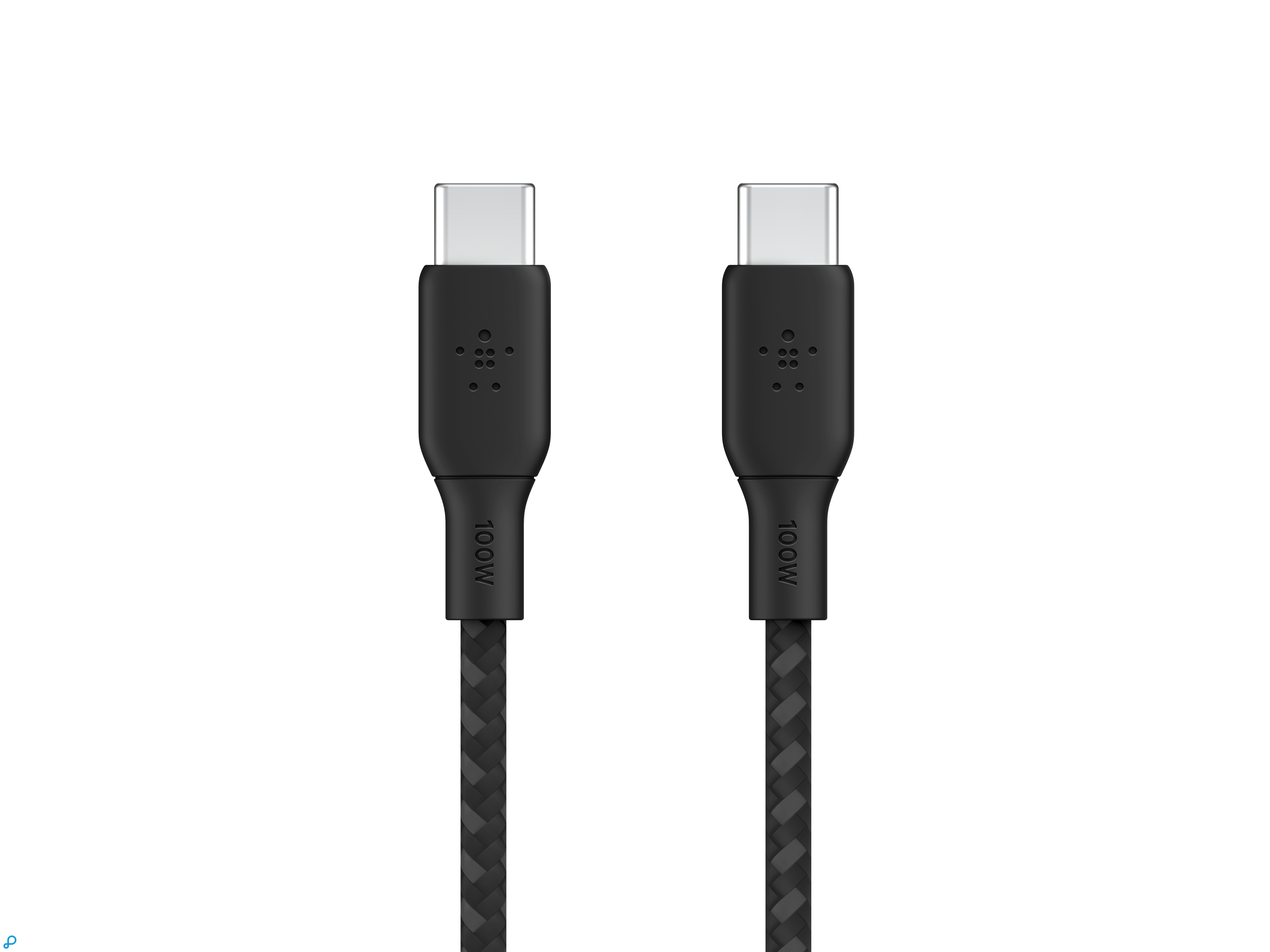 Belkin 100w USB-C Naar USB-C Gewoven Kabel 3M Zwart-0