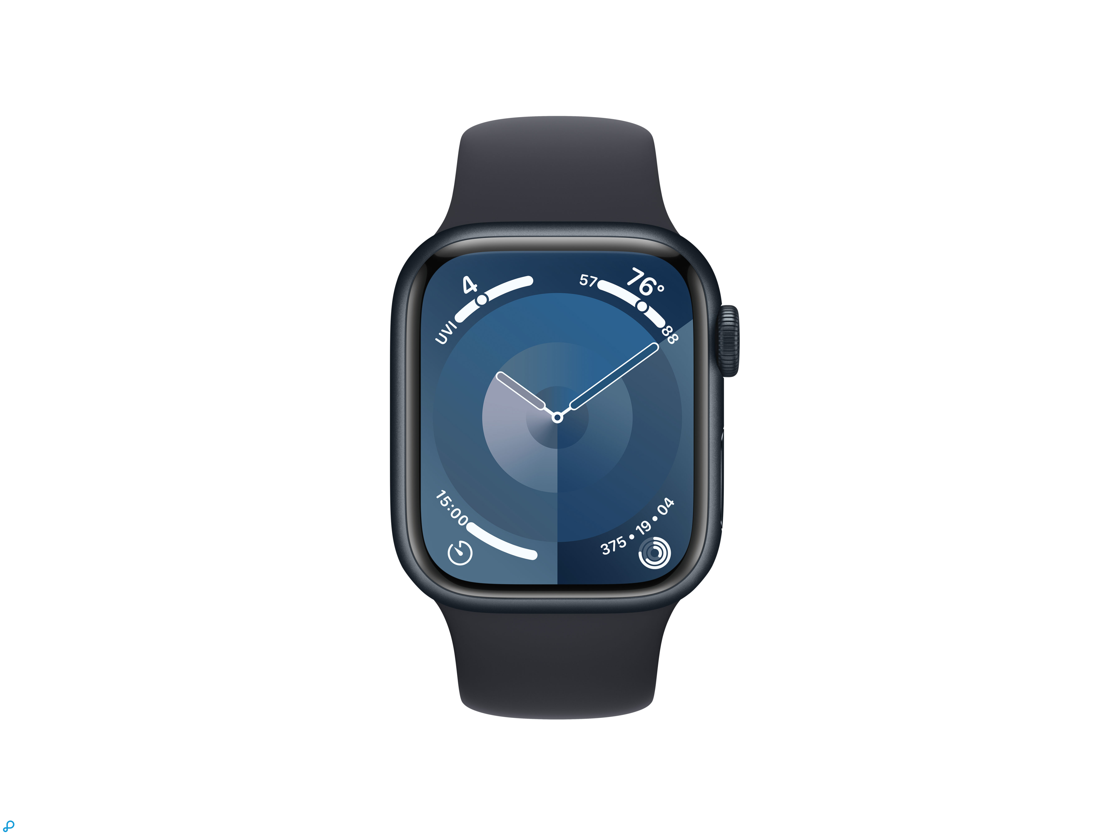 Apple Watch Series 9 GPS + Cellular 41mm Middernacht Aluminium Kast met Middernacht Sportband - S/M-1