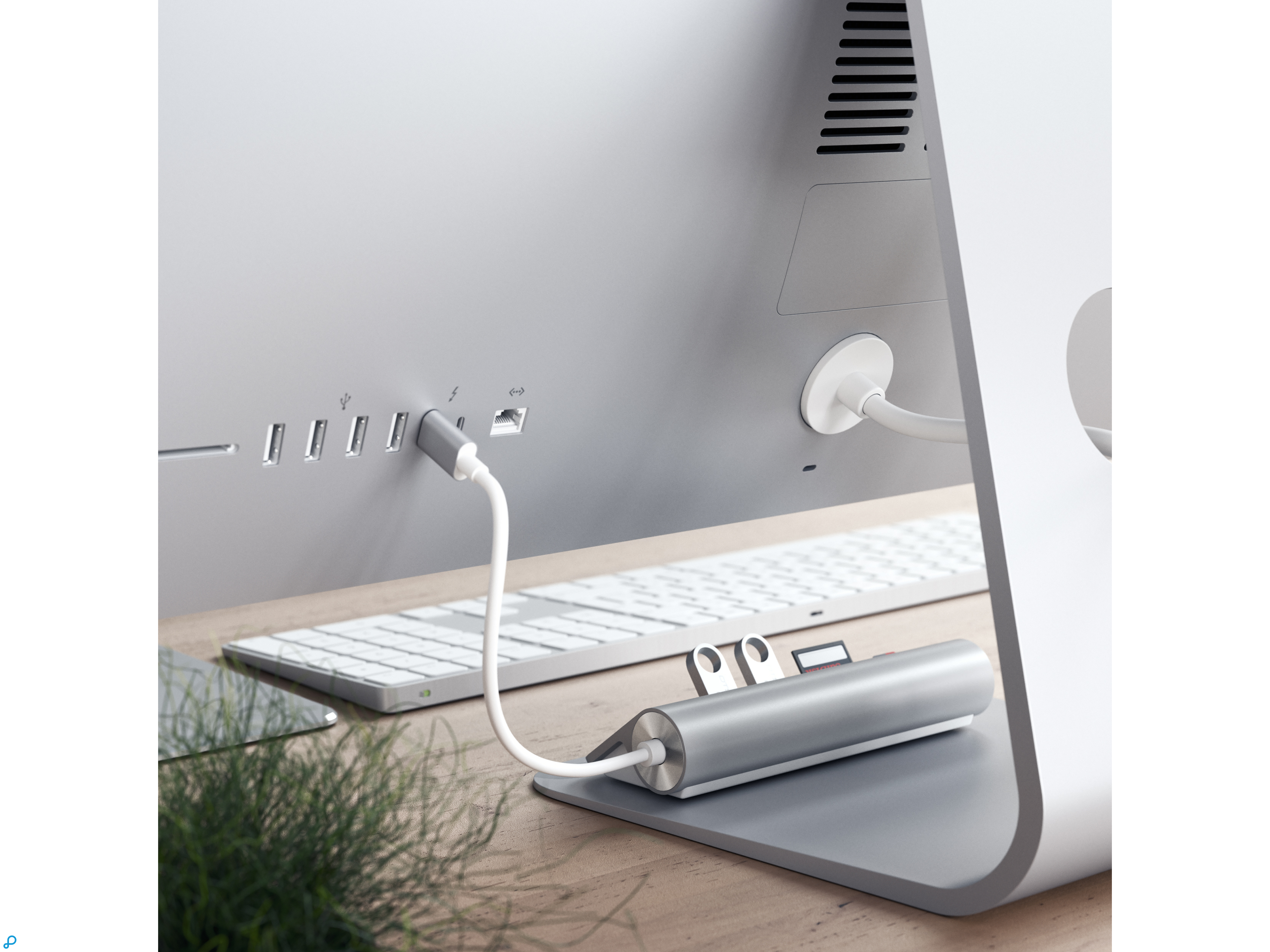 Satechi USB-C Aluminum USB Hub & Card Reader Zilver-7