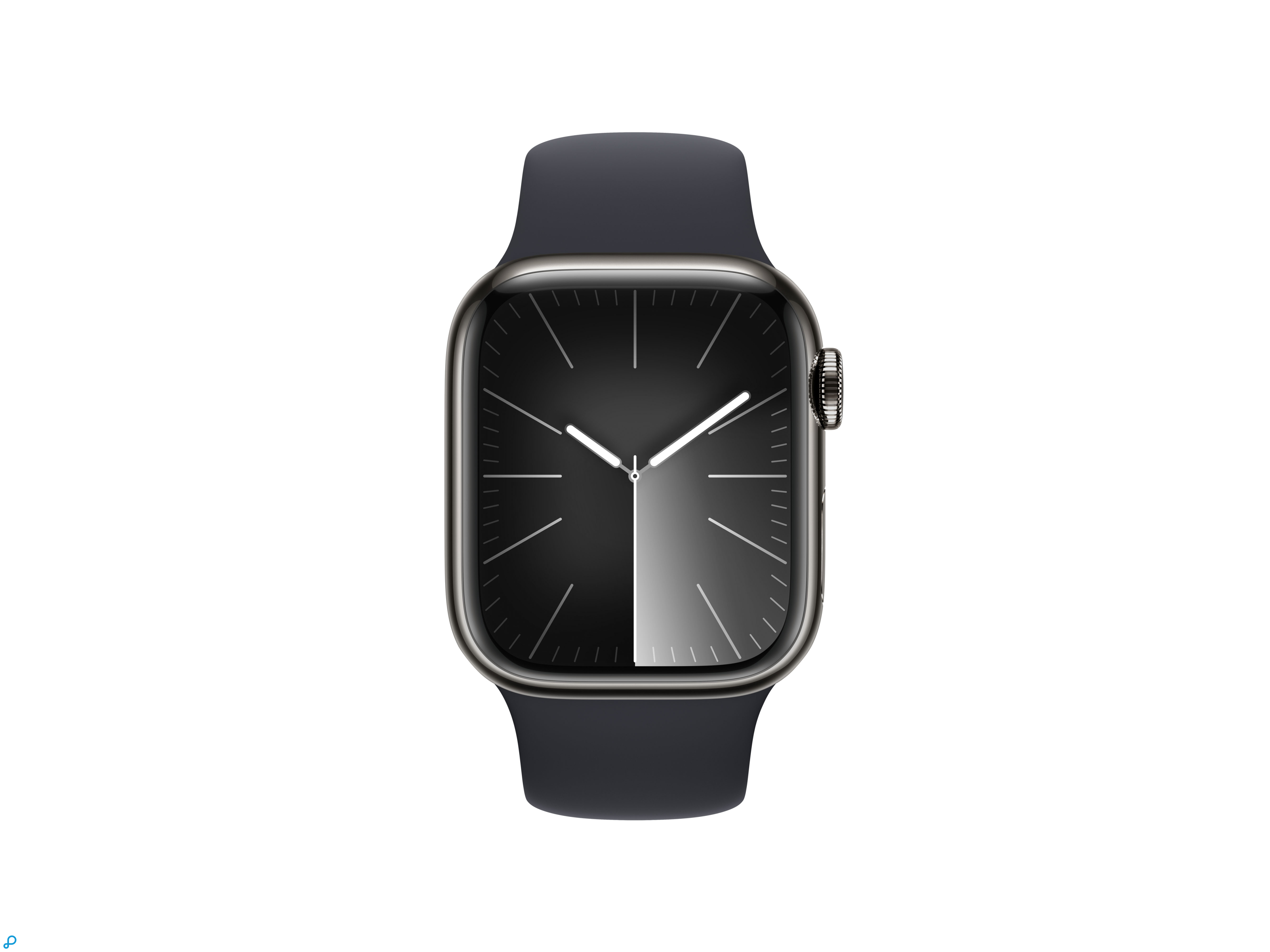 Apple Watch Series 9 GPS + Cellular 41mm Graphite Stainless Steel Case with Midnight Sport Band - S/M-1