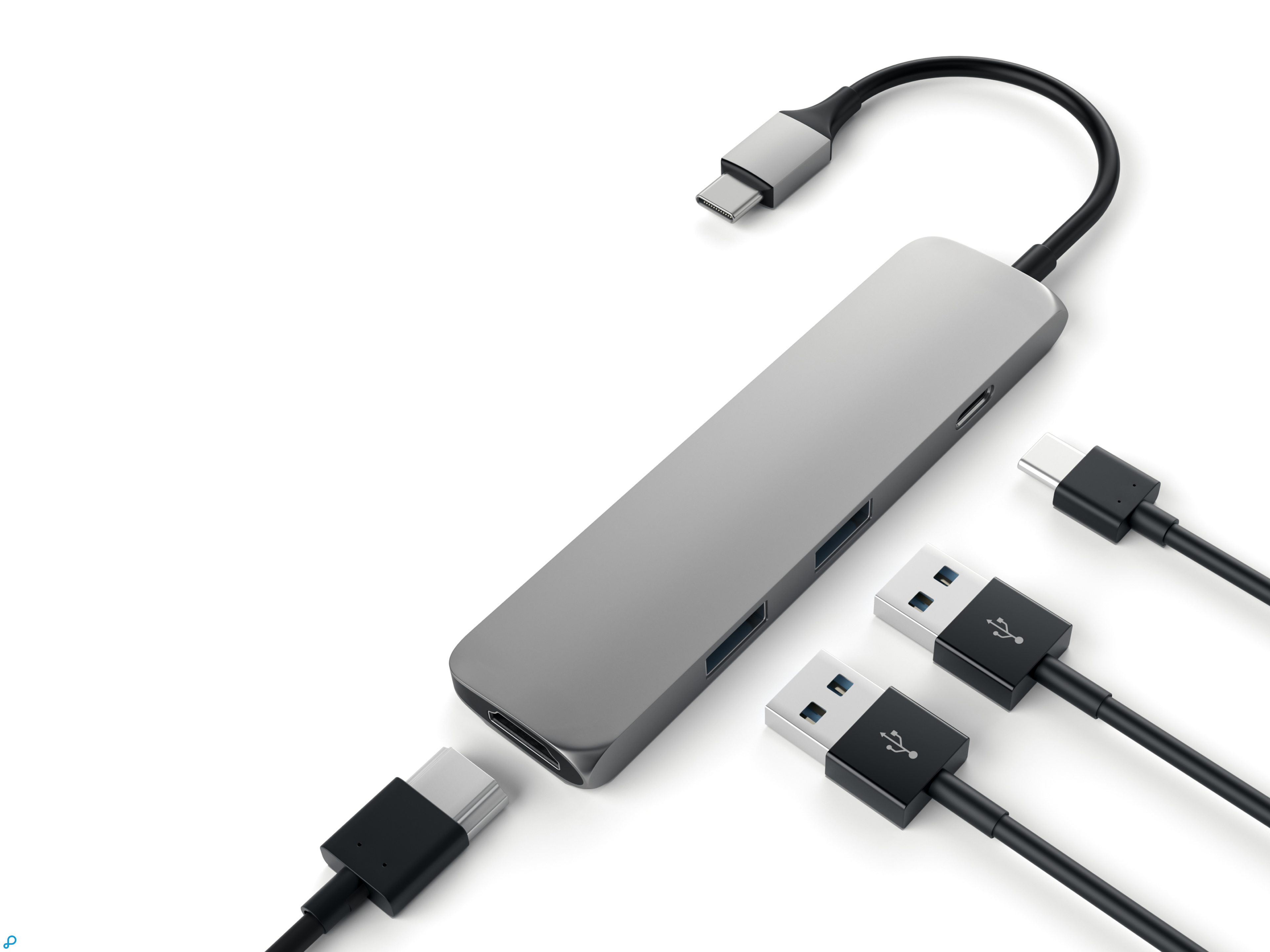 Satechi USB-C Multi-Port Adapter - Space Grey-2