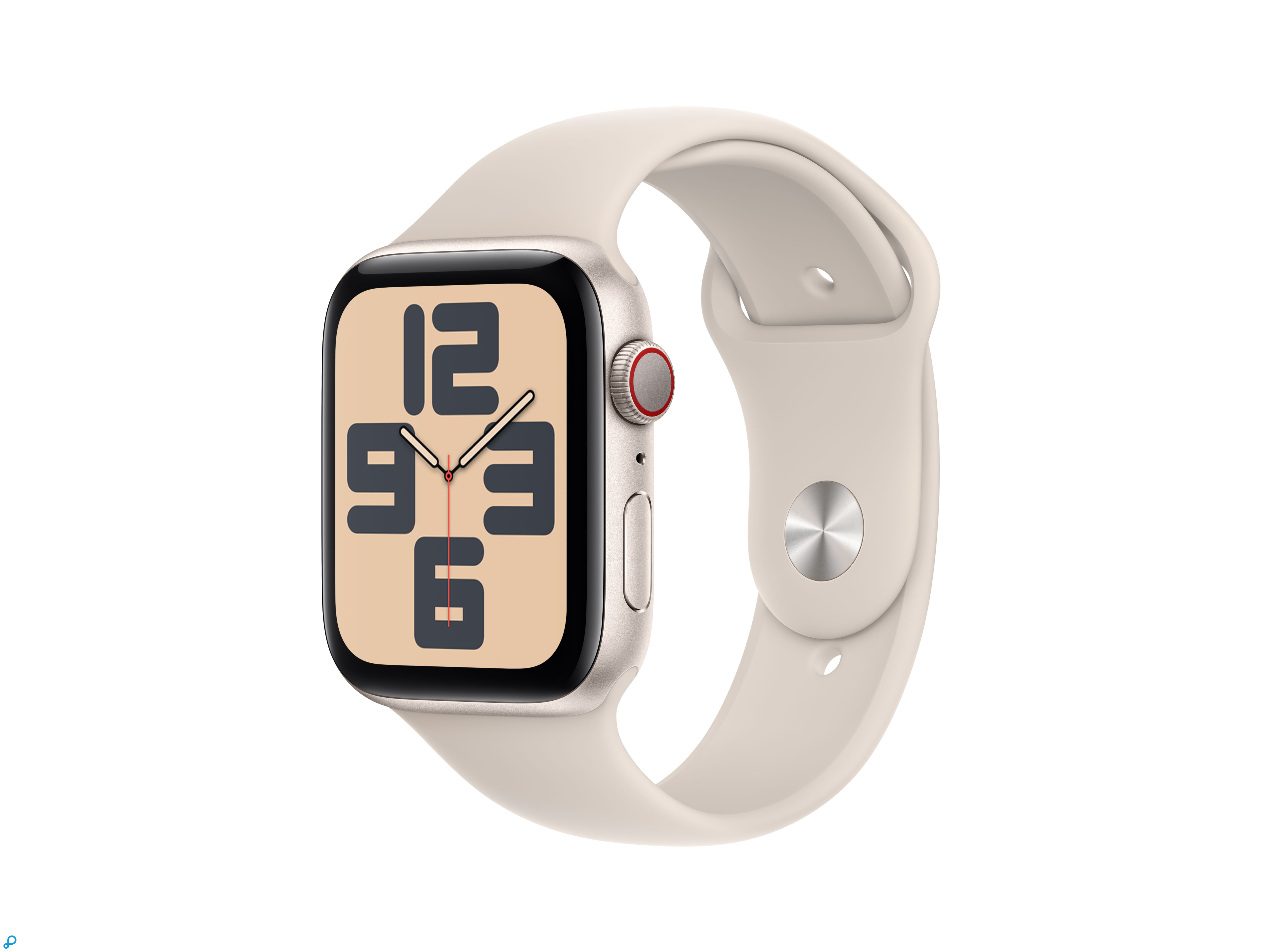 Apple Watch SE GPS + Cellular 44mm Sterrenlicht Aluminium Case met Sterrenlicht Sport Band - S/M-0