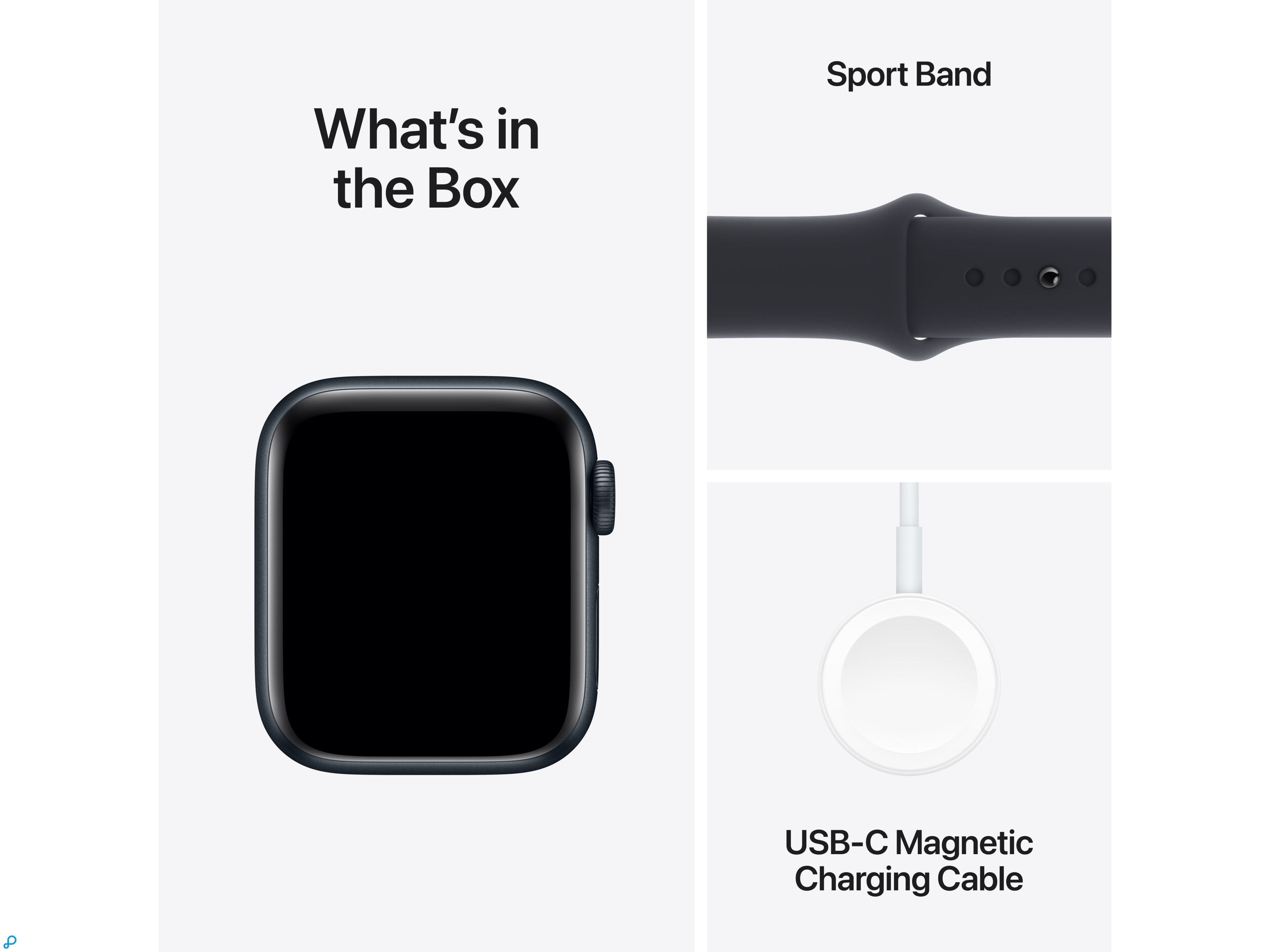 Apple Watch SE GPS + Cellular 40mm Middernacht Aluminium Case met Middernacht Sport Band - S/M-7