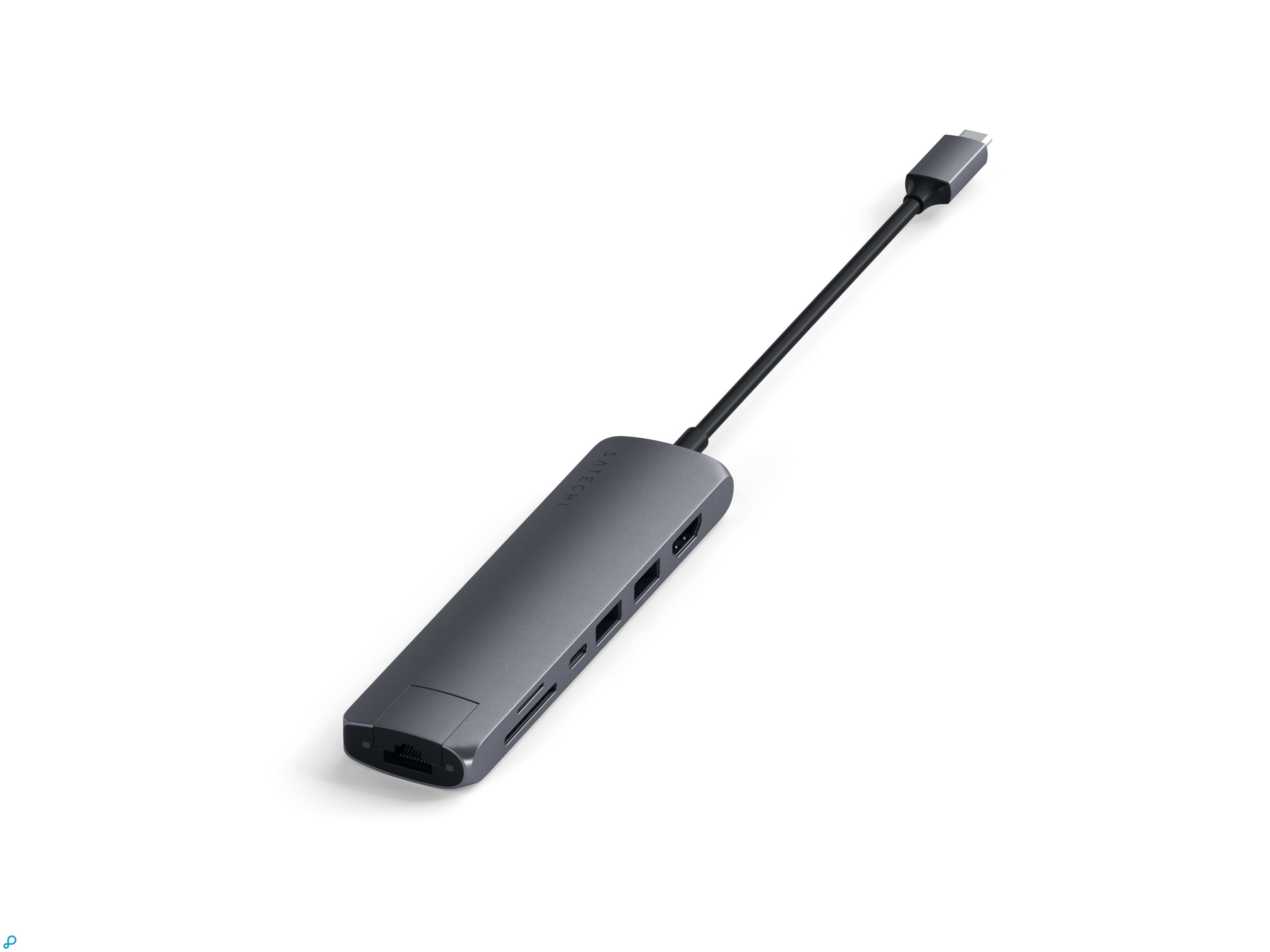 Satechi USB-C Slim Multiport Ethernet Adapter Space Grey-3