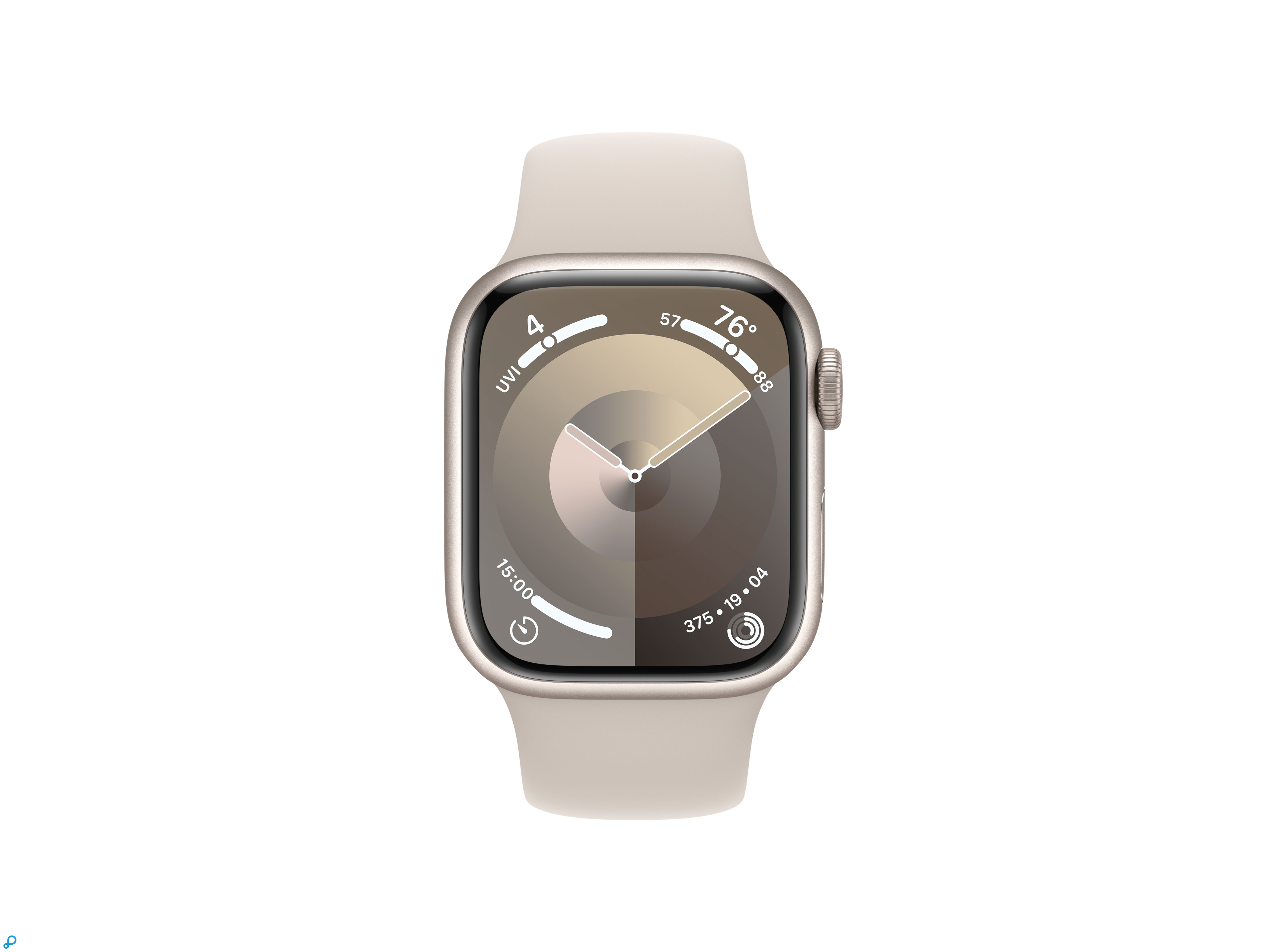 Apple Watch Series 9 GPS + Cellular 41mm Sterlicht Aluminium Kast met Sterlicht Sportband - S/M-1