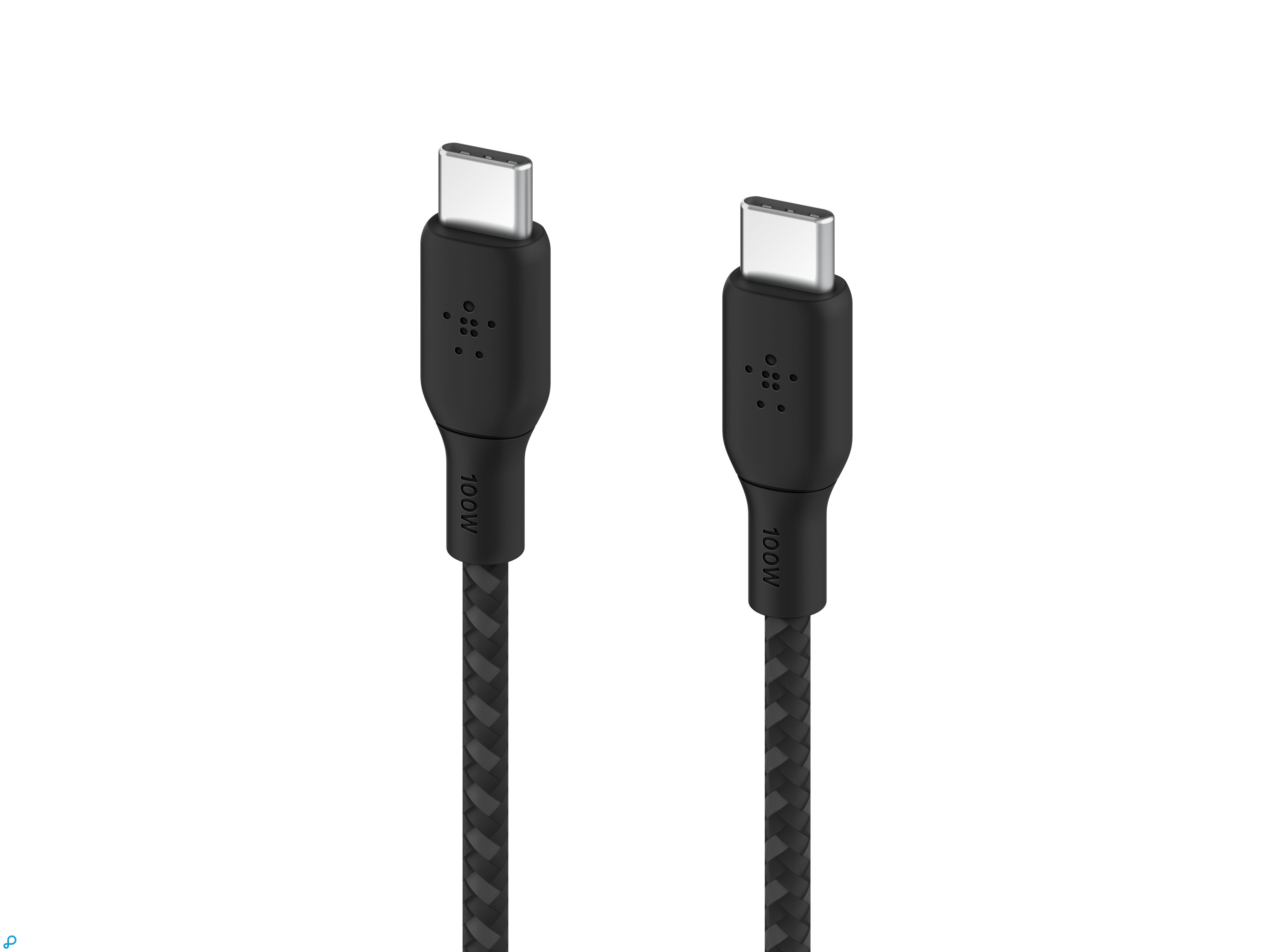 Belkin 100w USB-C Naar USB-C Gewoven Kabel 3M Zwart-1