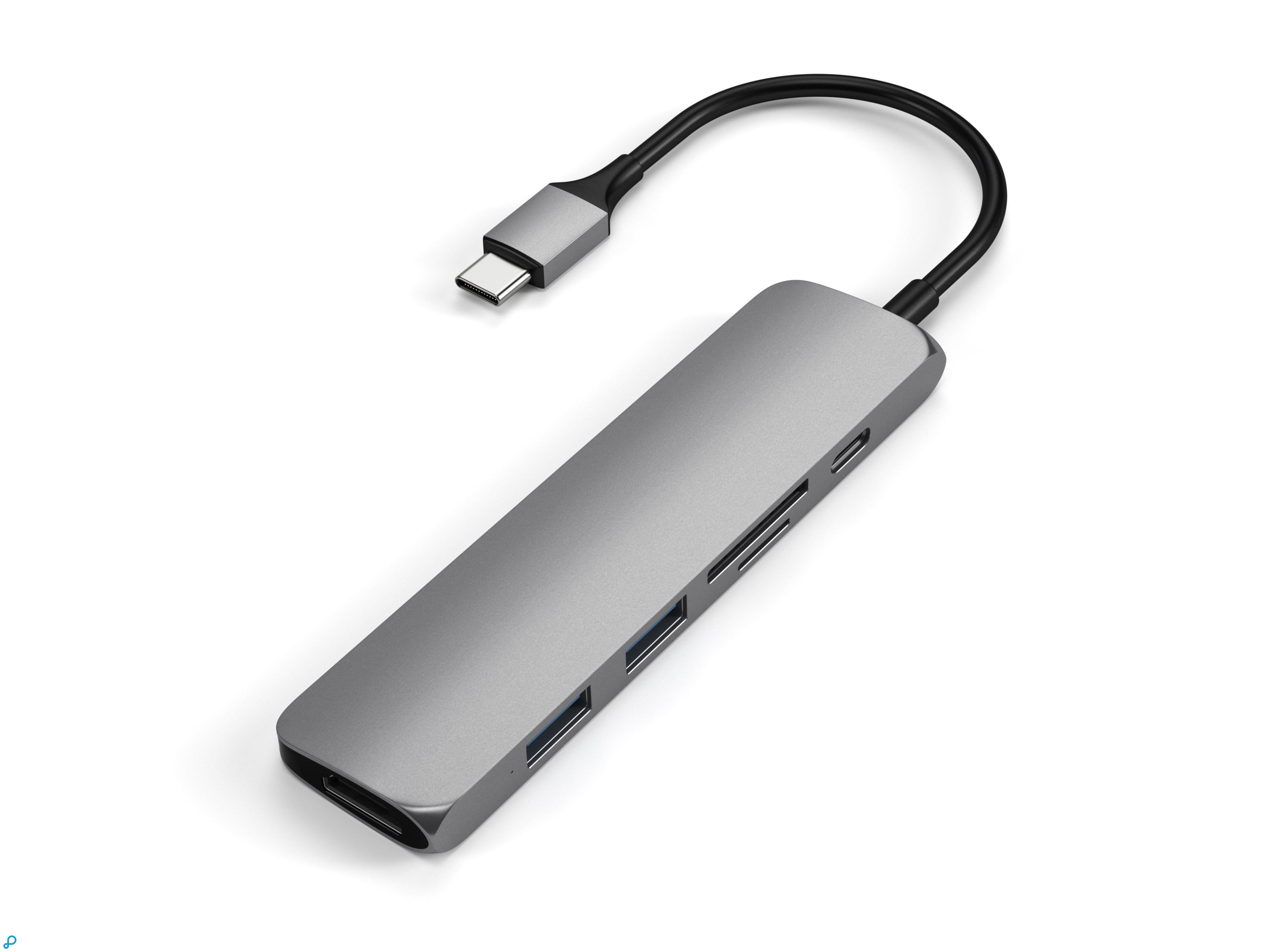 Satechi USB-C Slim Multi-Port Adapter V2 - Space Grey-0