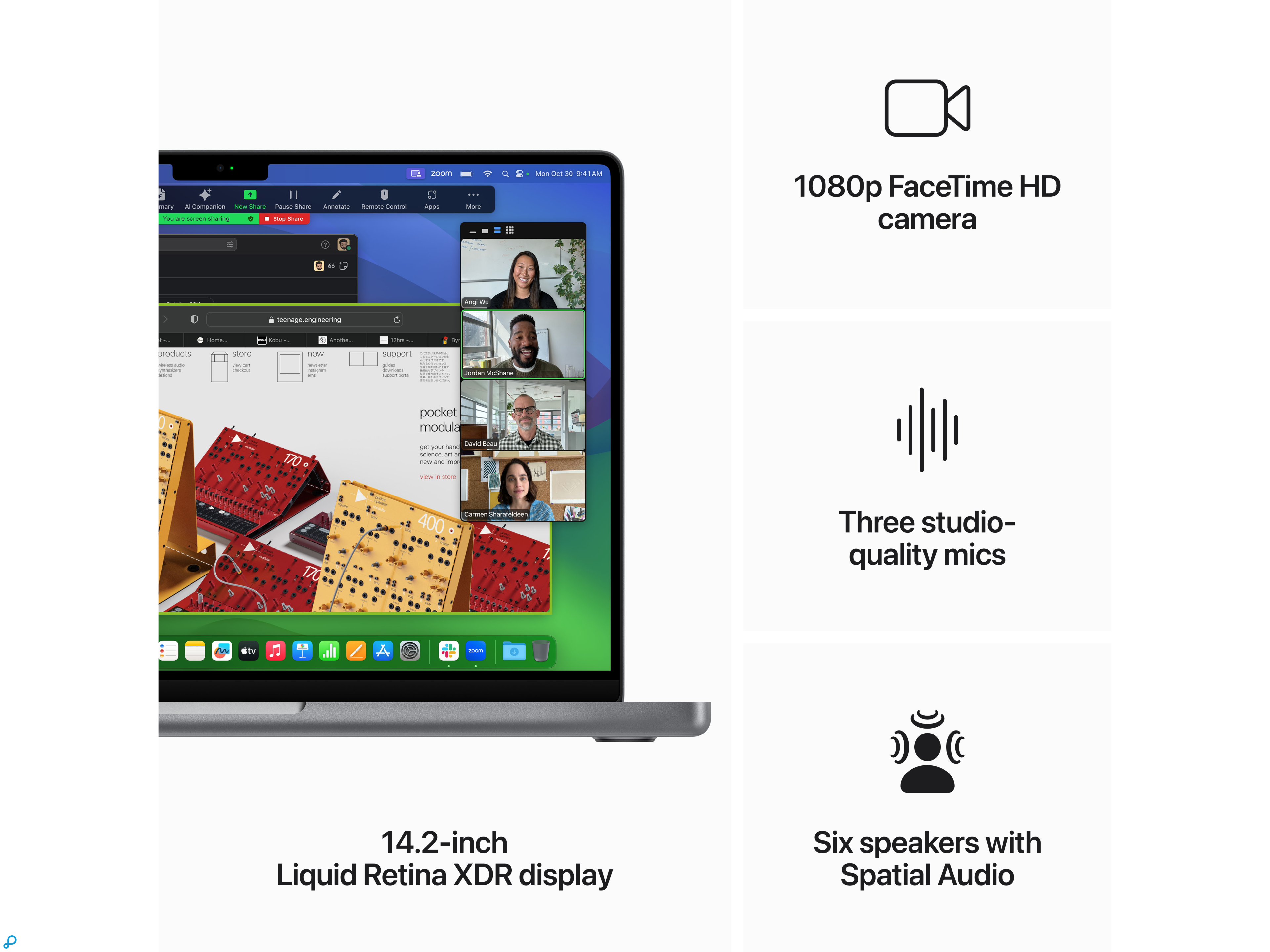14-inch MacBook Pro: Apple M3 chip met 8-core CPU en 10-core GPU, 16GB, 1TB SSD - Space Grijs-2