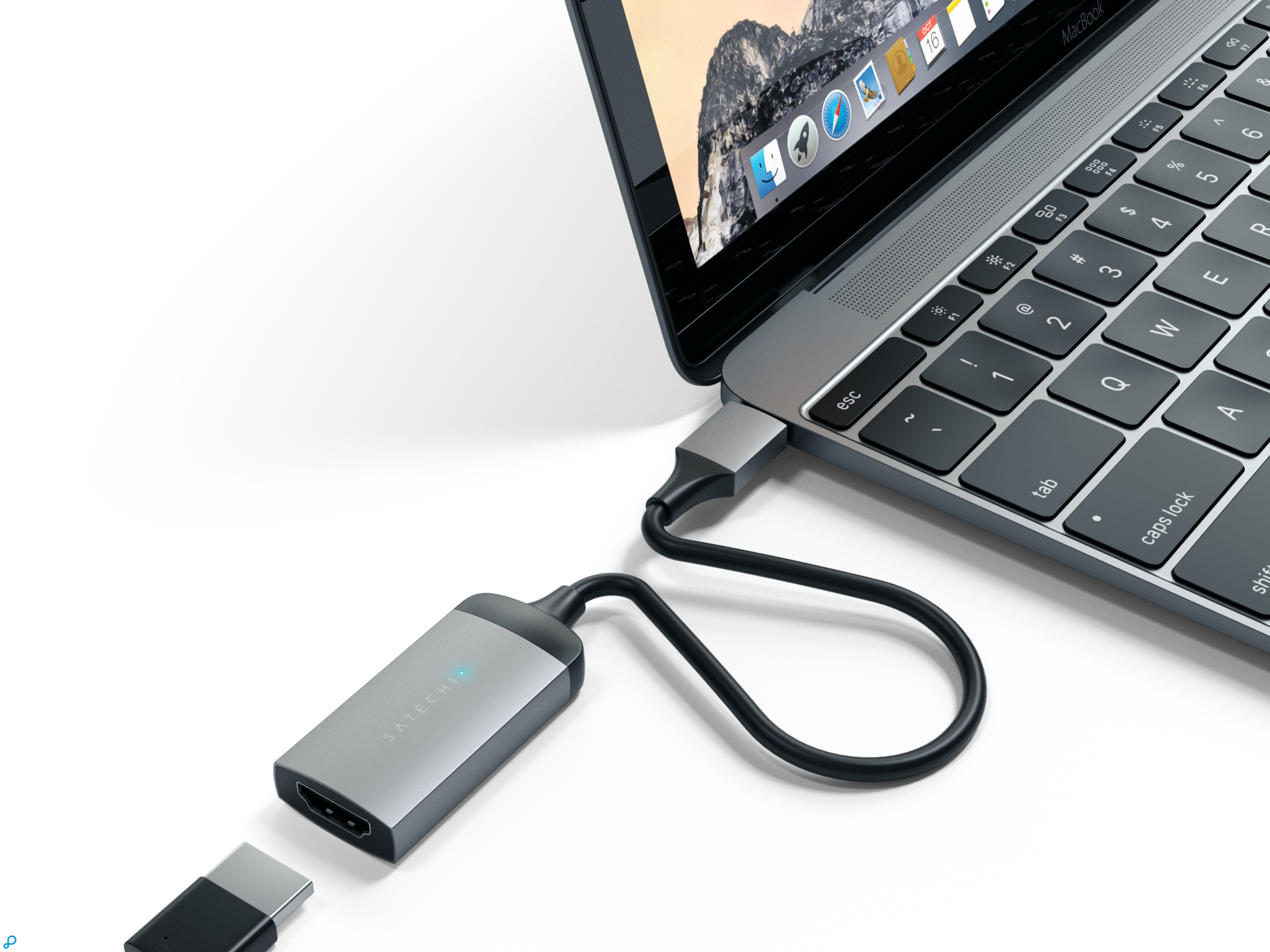 Satechi USB-C - 4K HDMI Adapter - Space Grijs-4