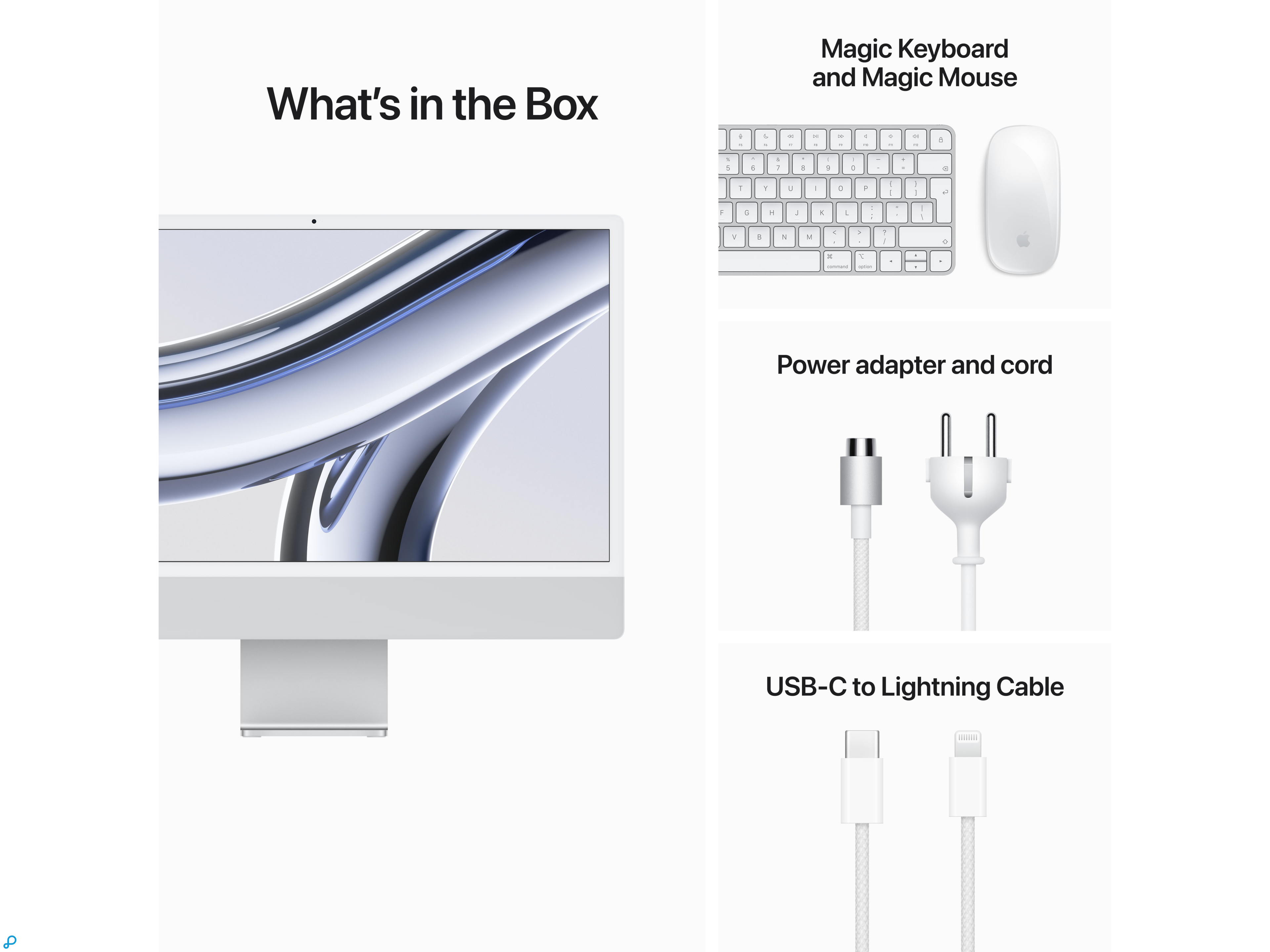 24-inch iMac met Retina 4.5K-display: Apple M3-chip met 8-core CPU en 8-core GPU, 256 GB SSD - Zilver-7