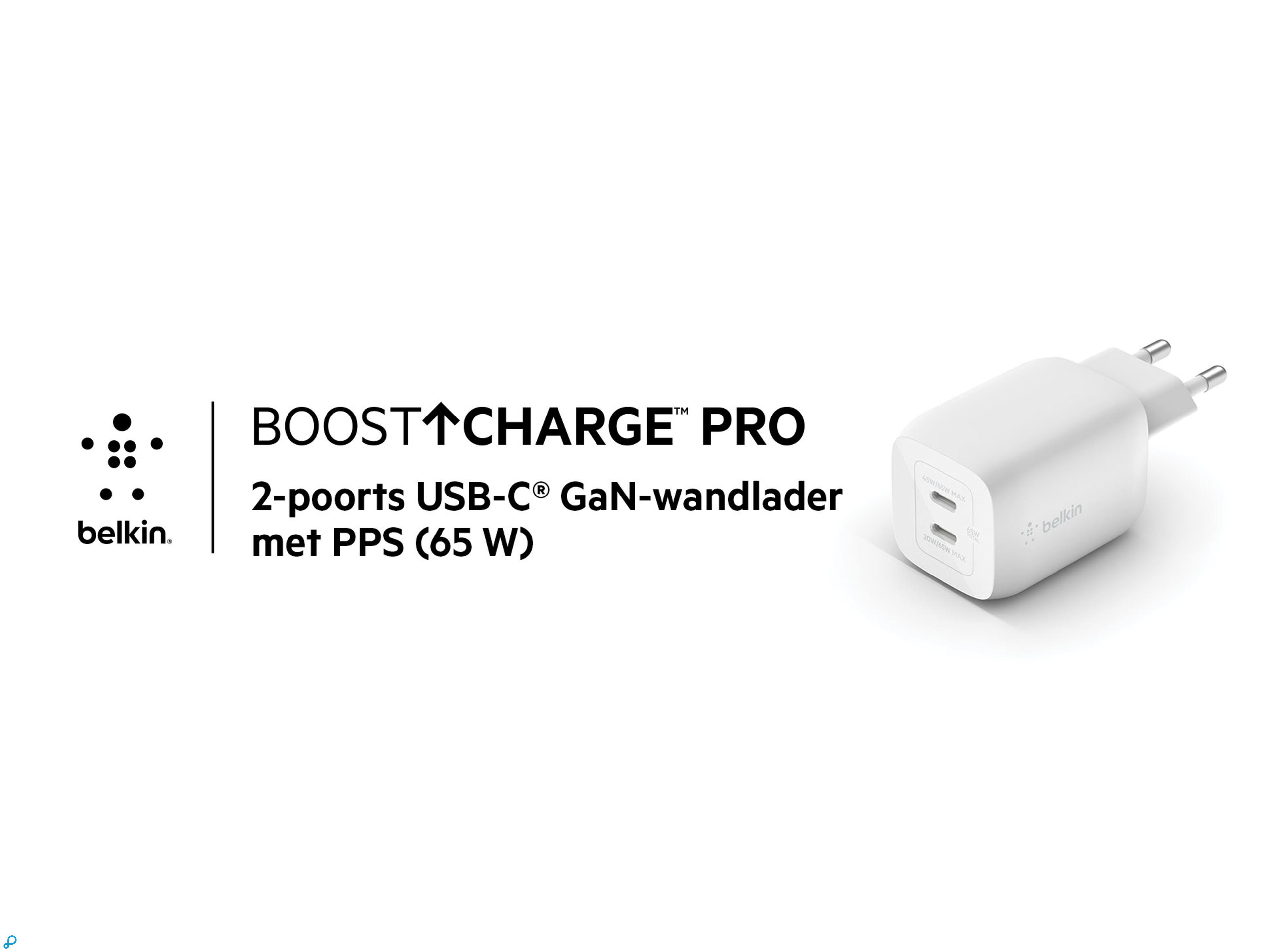 Belkin 65W PD PPS Dual USB-C GaN Charger - Universal-3