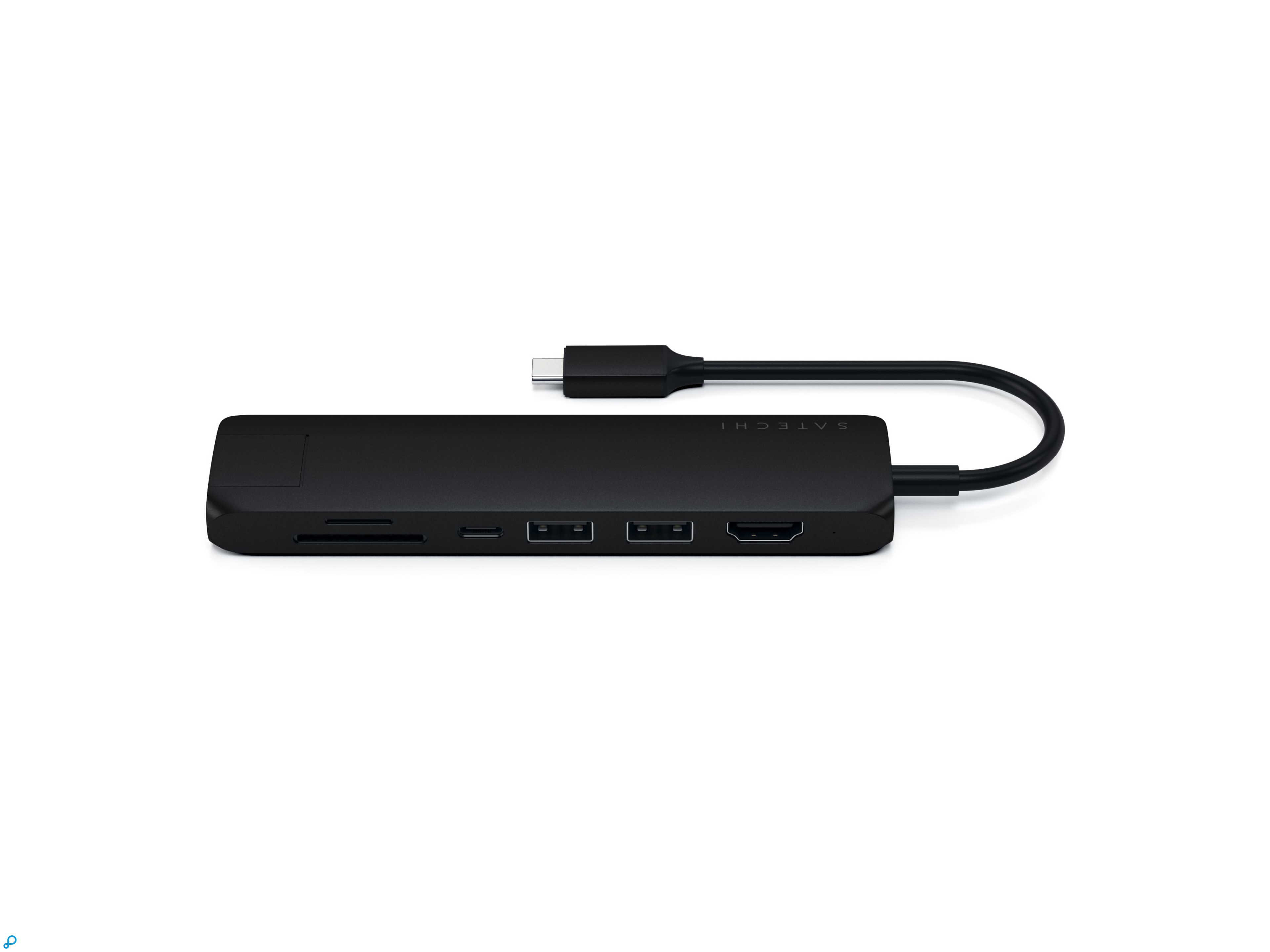 Satechi USB-C Slim Multiport Ethernet Adapter Zwart-2