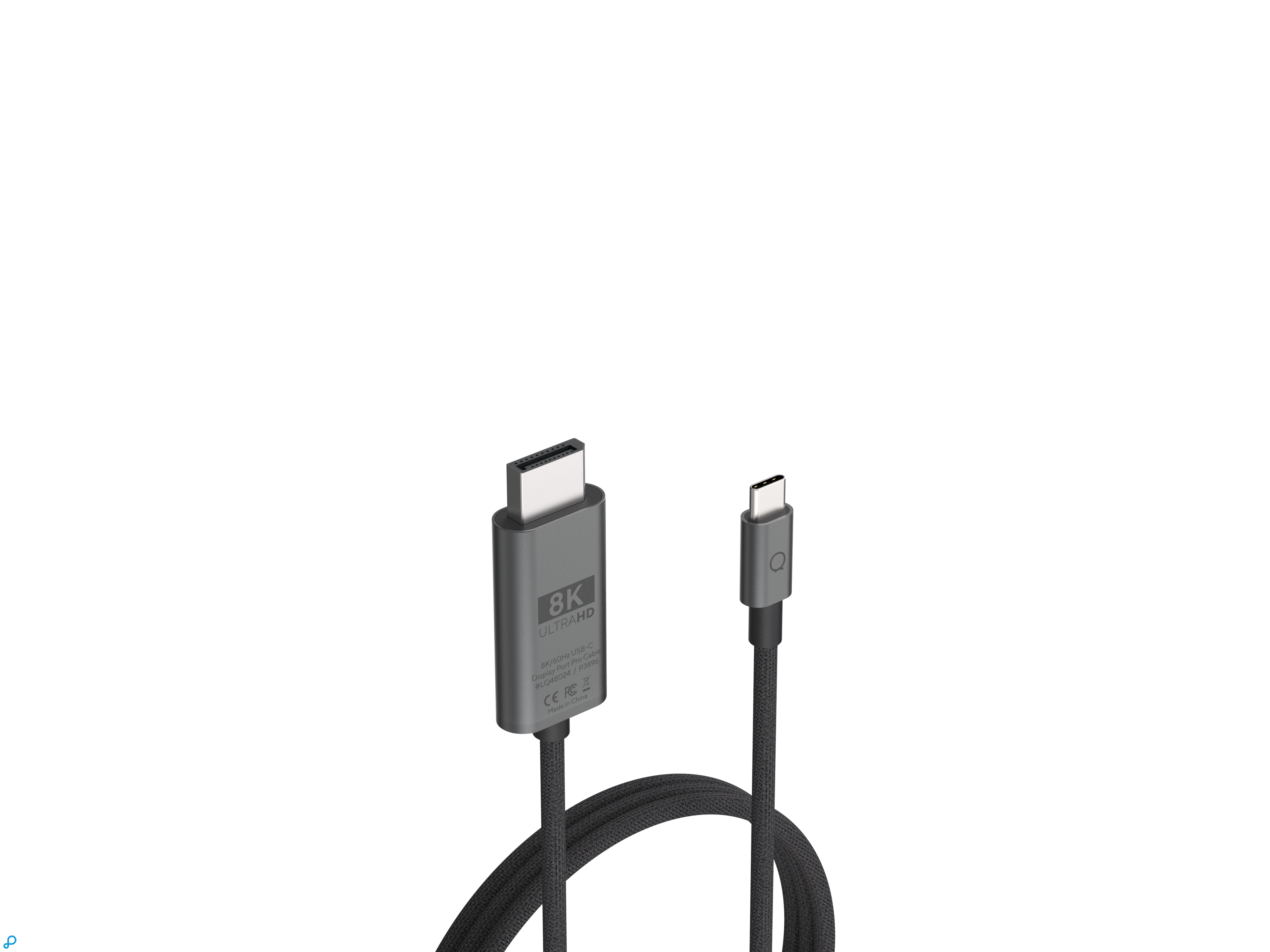 LINQ USB-C to Display Port 8K/60Hz PRO Cable - 2m Spacegrey-0