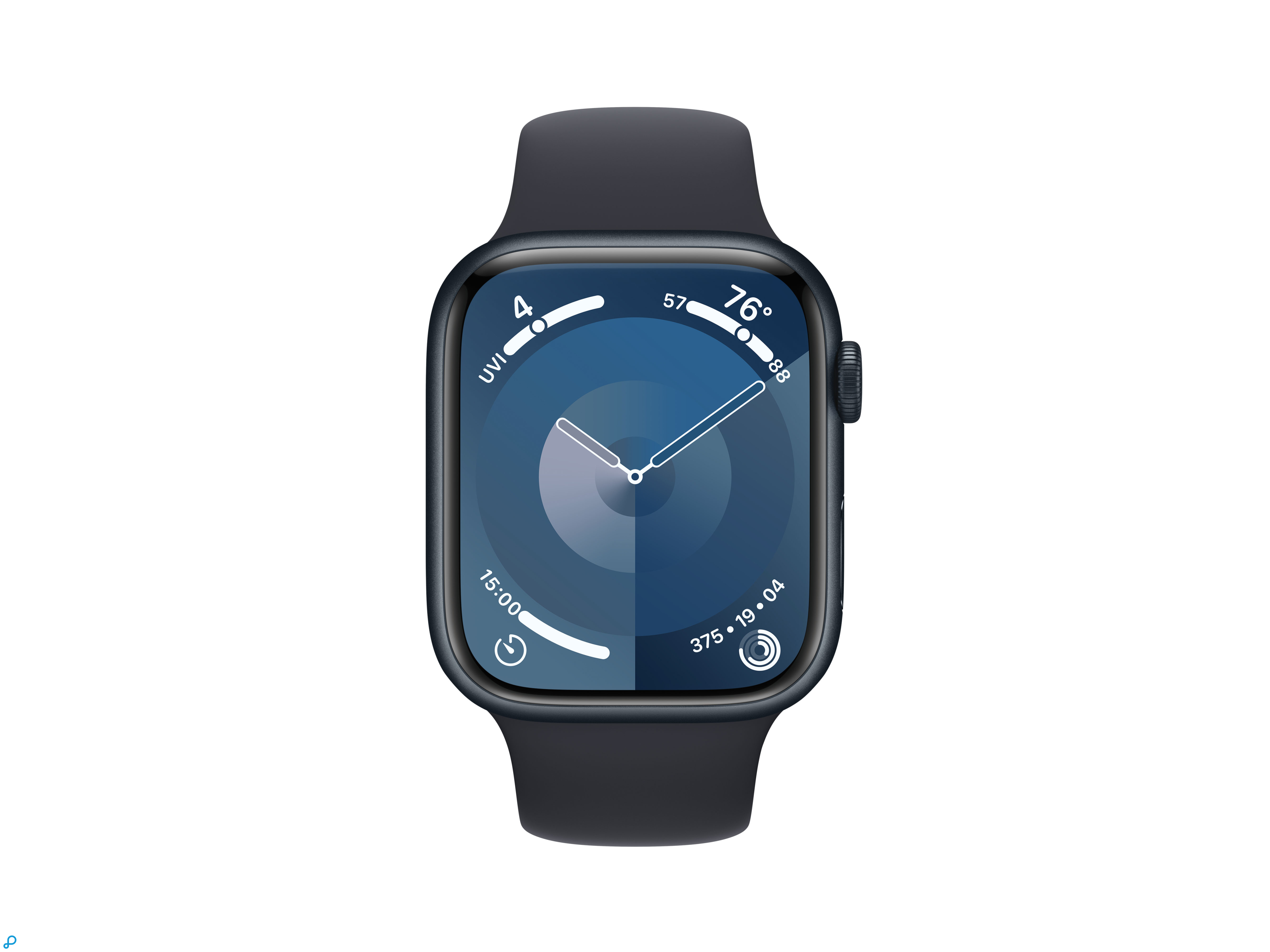Apple Watch Series 9 GPS 45mm Midnight Aluminium Case with Midnight Sport Band - S/M-1