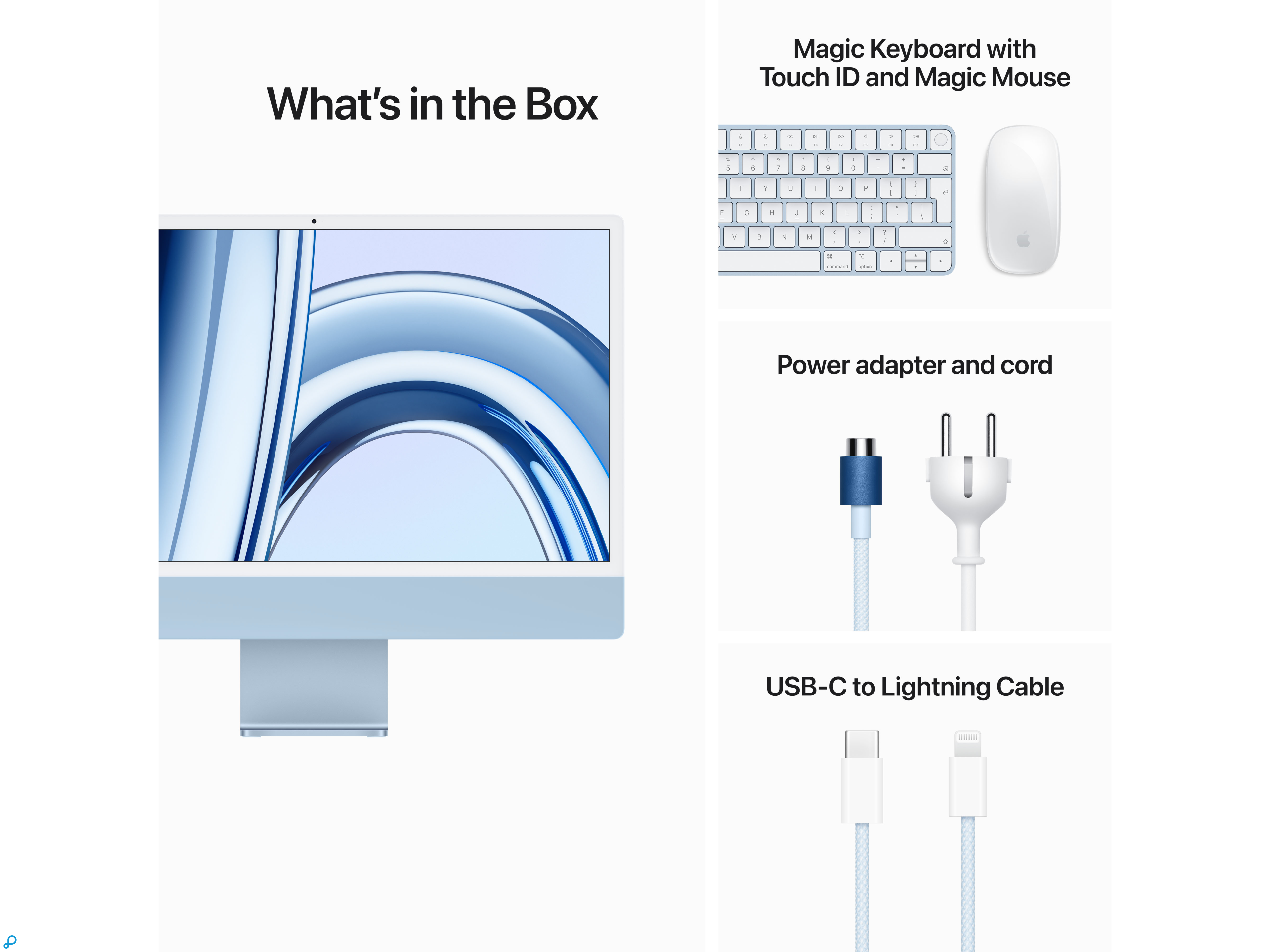 24-inch iMac with Retina 4.5K display: Apple M3 chip with 8-core CPU and 10-core GPU, 512GB SSD - Blue-7