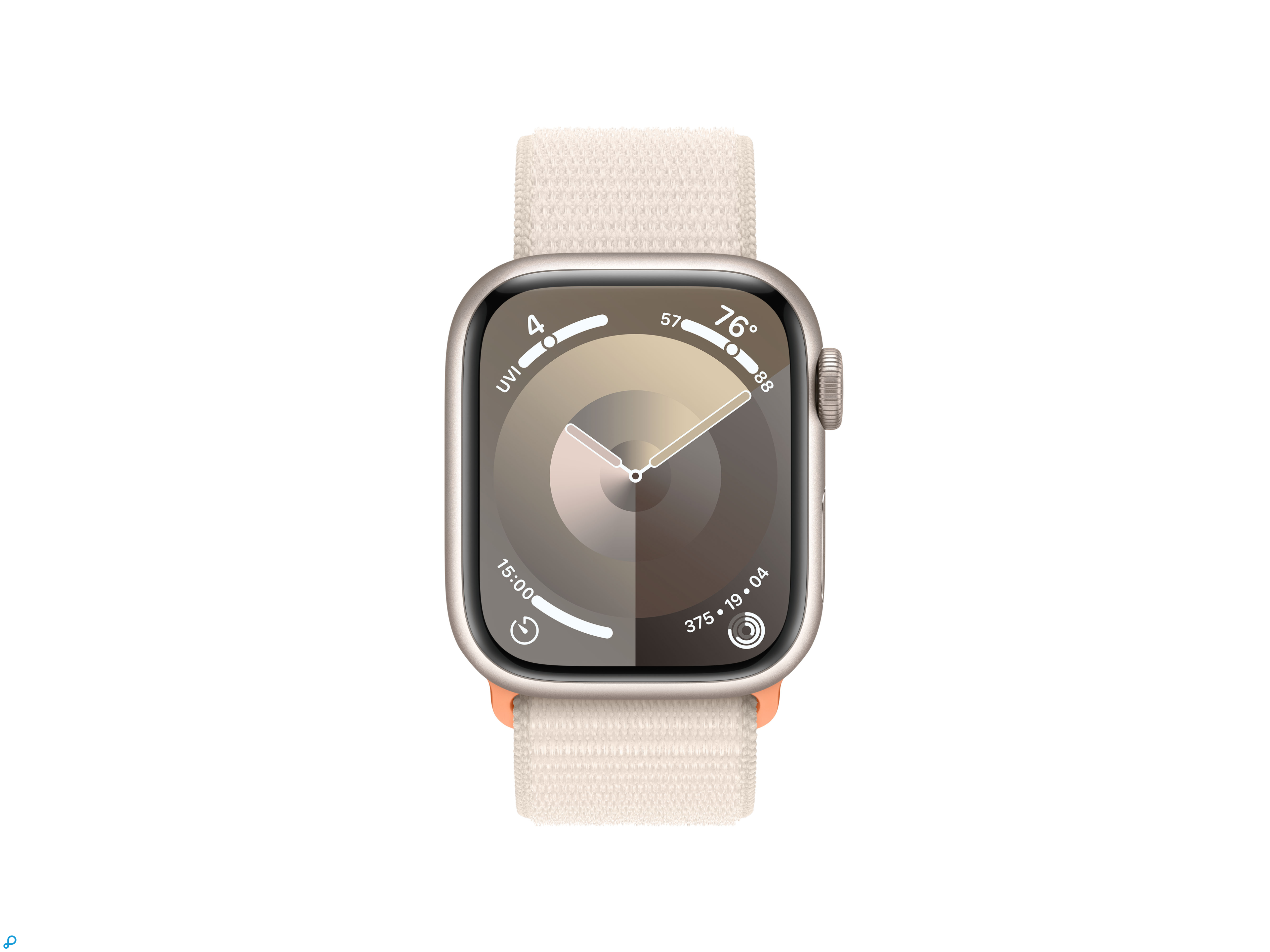 Apple Watch Series 9 GPS + Cellular 41mm Sterlicht Aluminium Kast met Sterlicht Sportlus-1