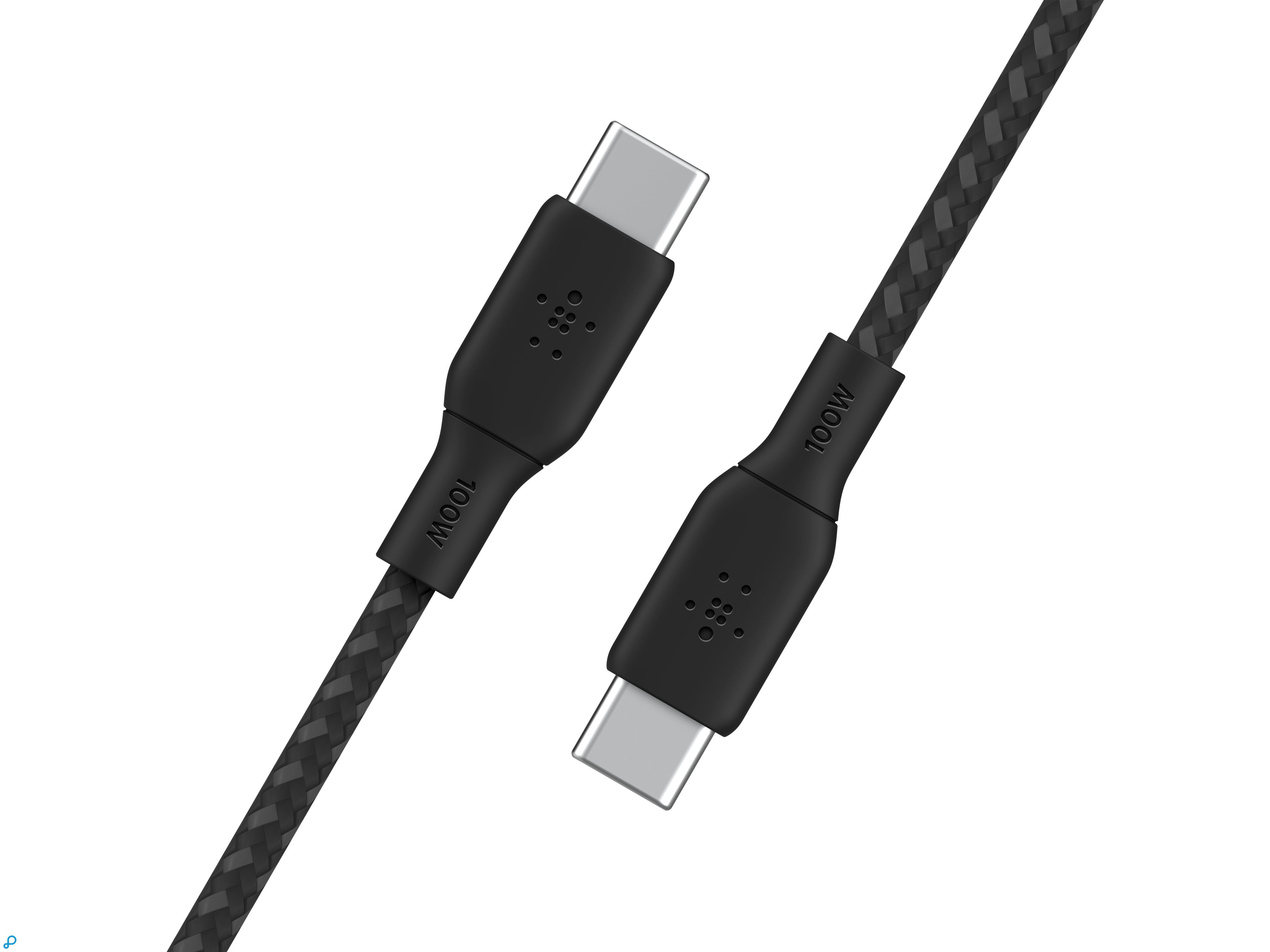 Belkin 100w USB-C Naar USB-C Gewoven Kabel 3M Zwart-3