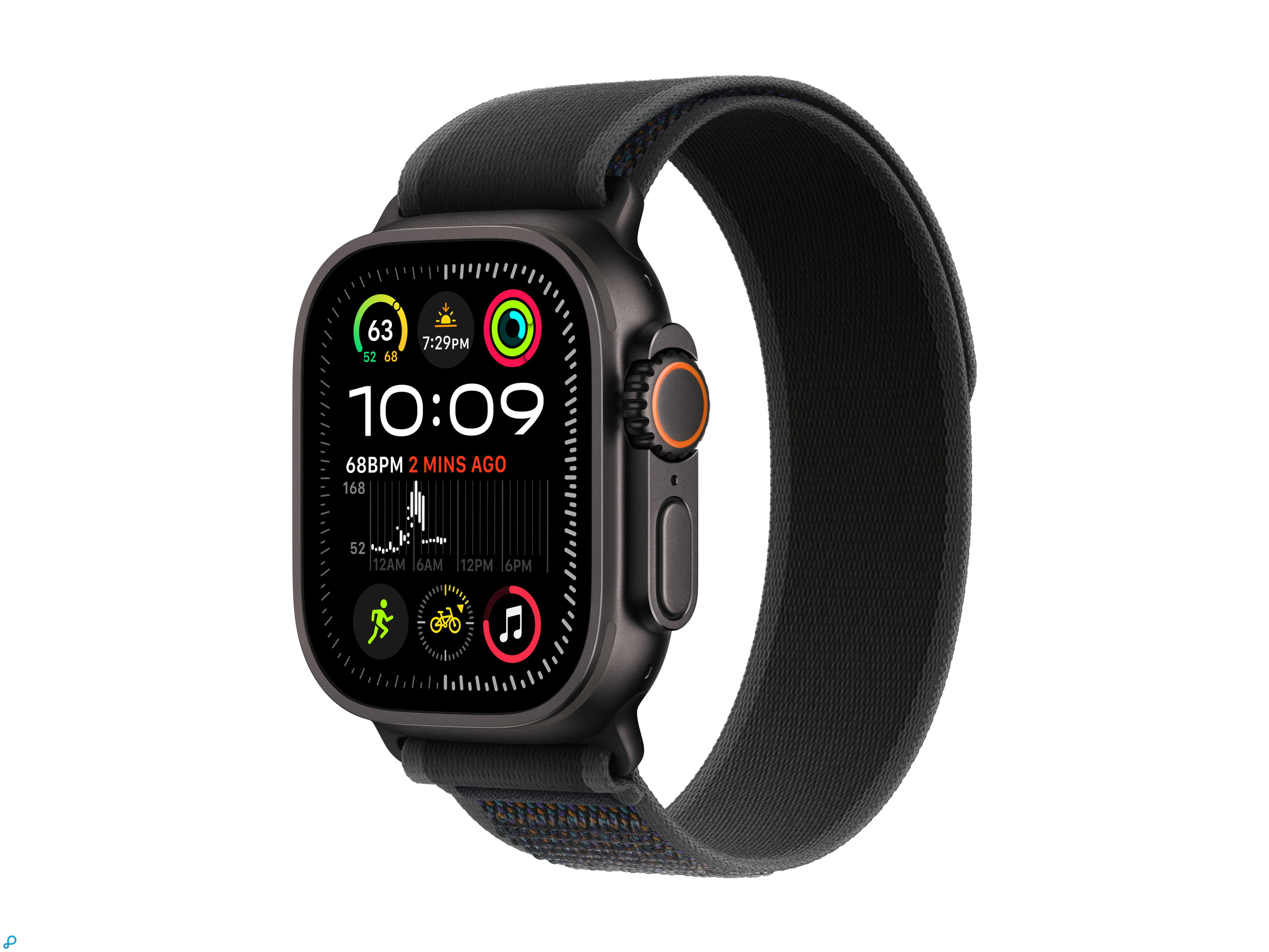 Apple Watch Ultra 2 GPS + Cellular 49mm Black Titanium Case with Black Trail Loop - M/L-0