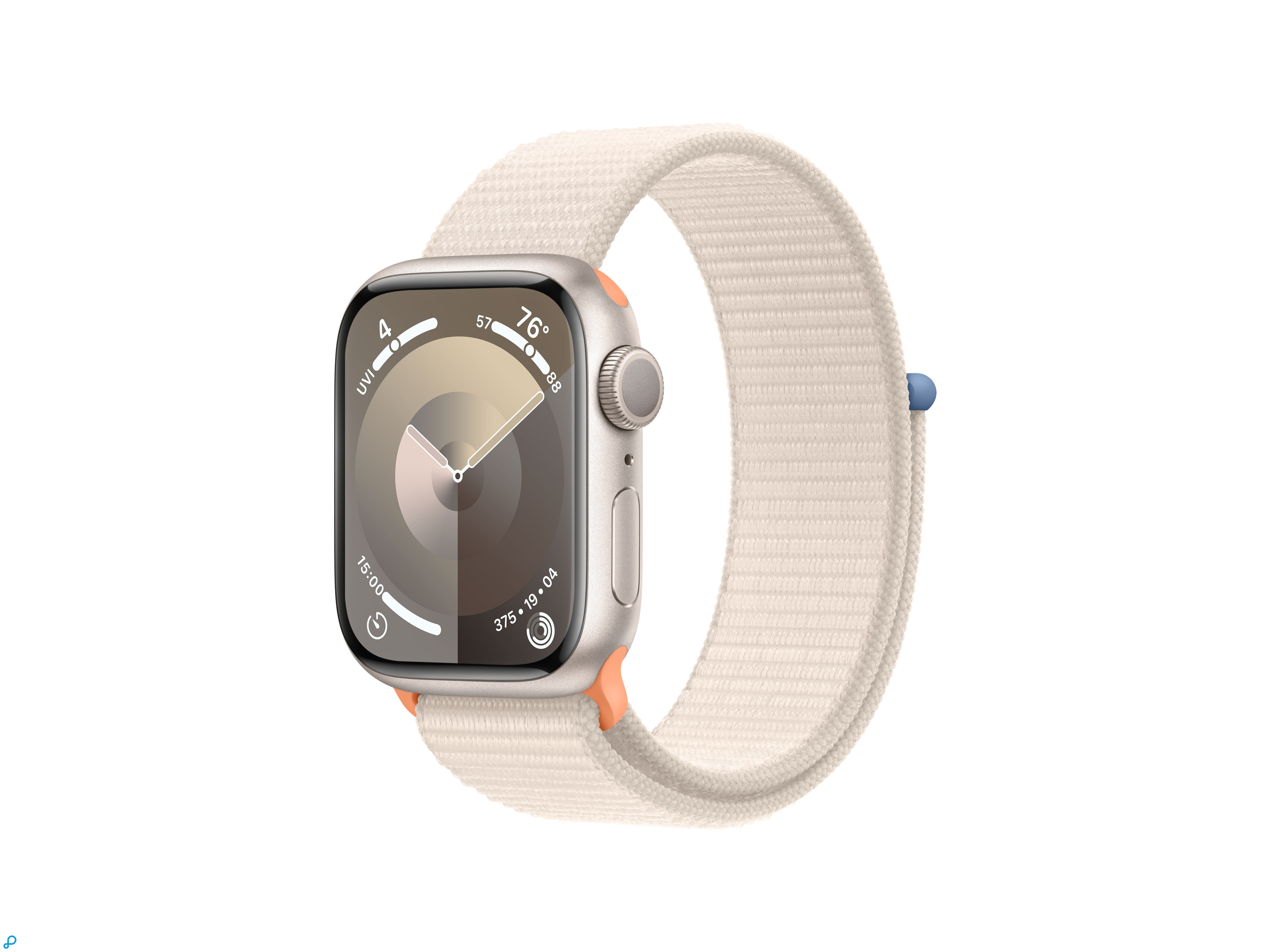 Apple Watch Series 9 GPS 41mm Sterlicht Aluminium Kast met Sterlicht Sportlus-0