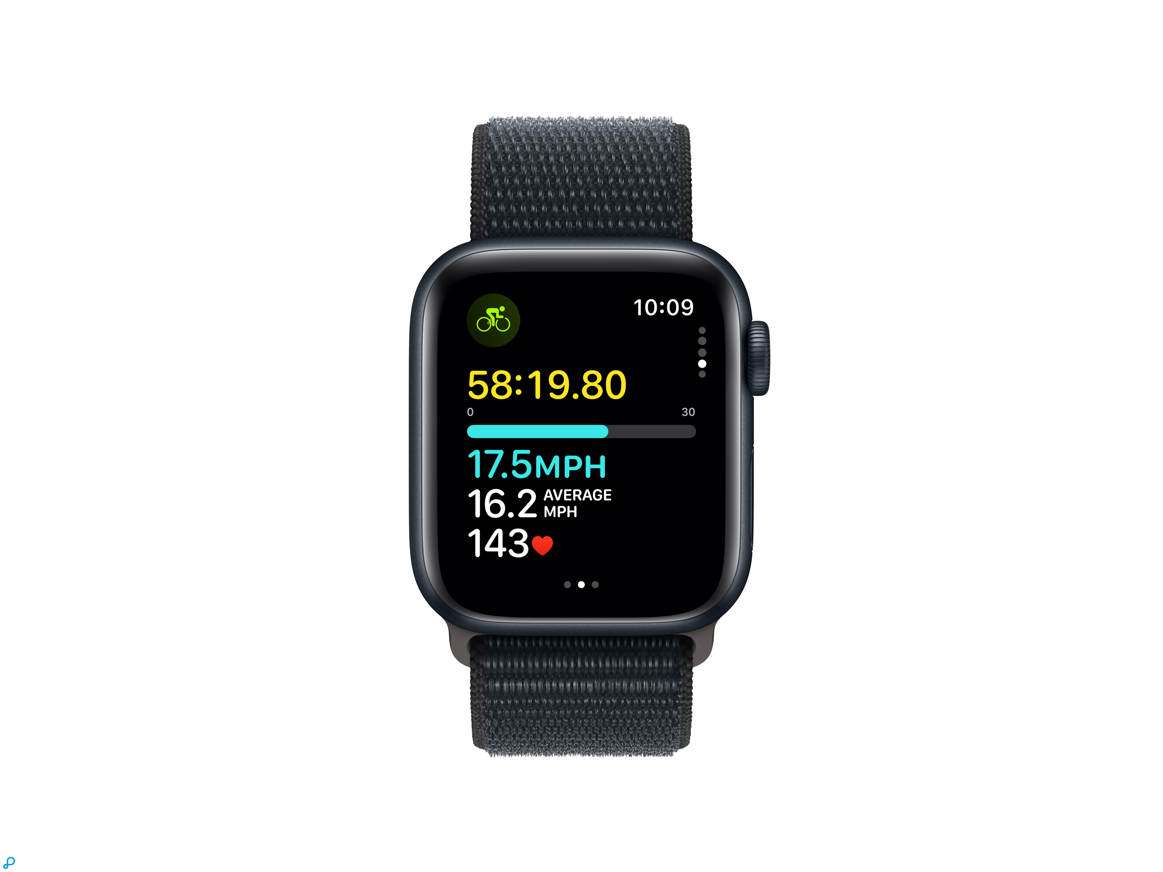 Apple Watch SE GPS 40mm Midnight Aluminium Case with Midnight Sport Loop-5