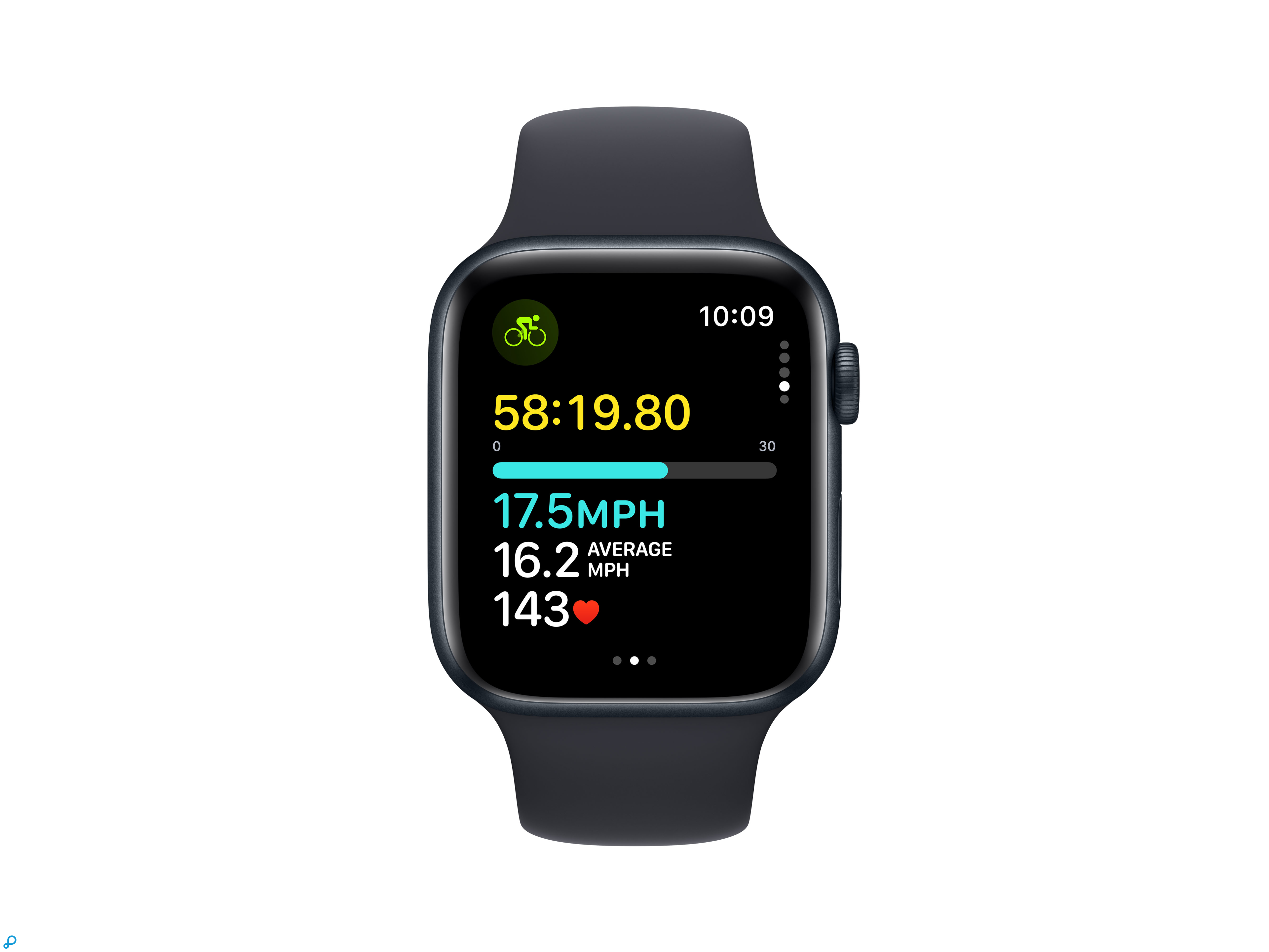 Apple Watch SE GPS + Cellular 44mm Middernacht Aluminium Case met Middernacht Sport Band - M/L-5