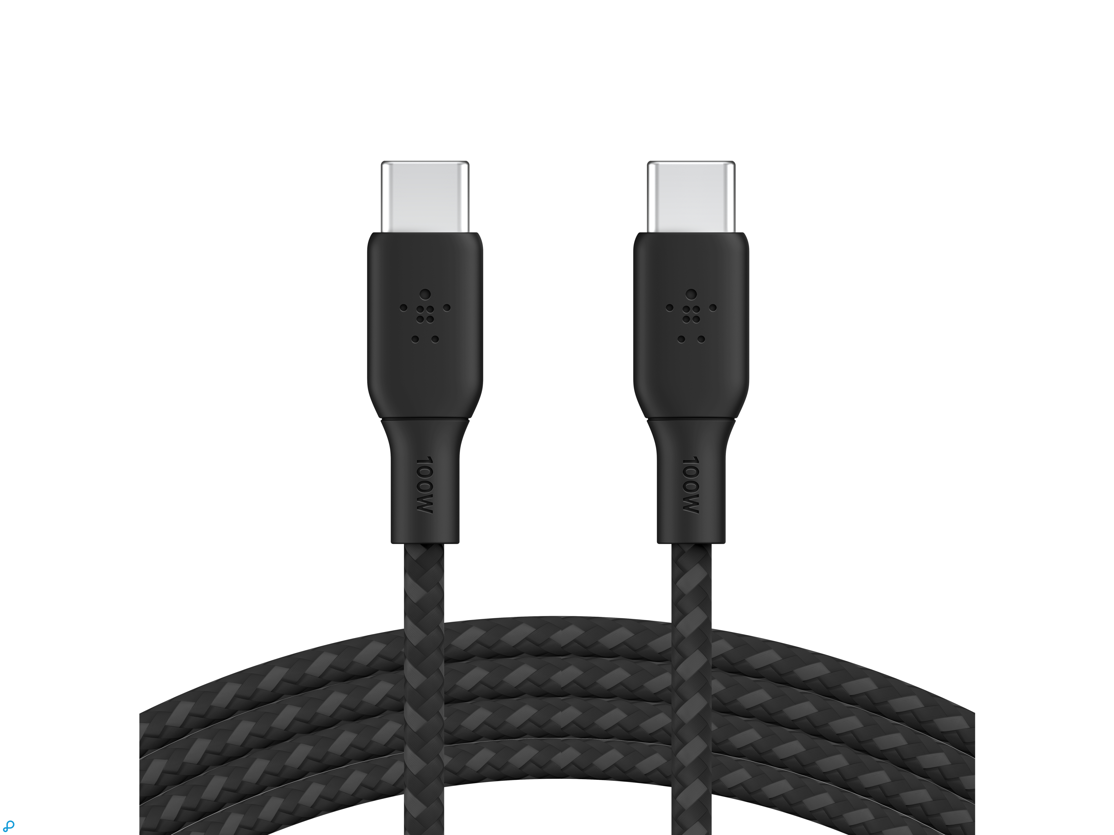 Belkin 100w USB-C Naar USB-C Gewoven Kabel 3M Wit-2