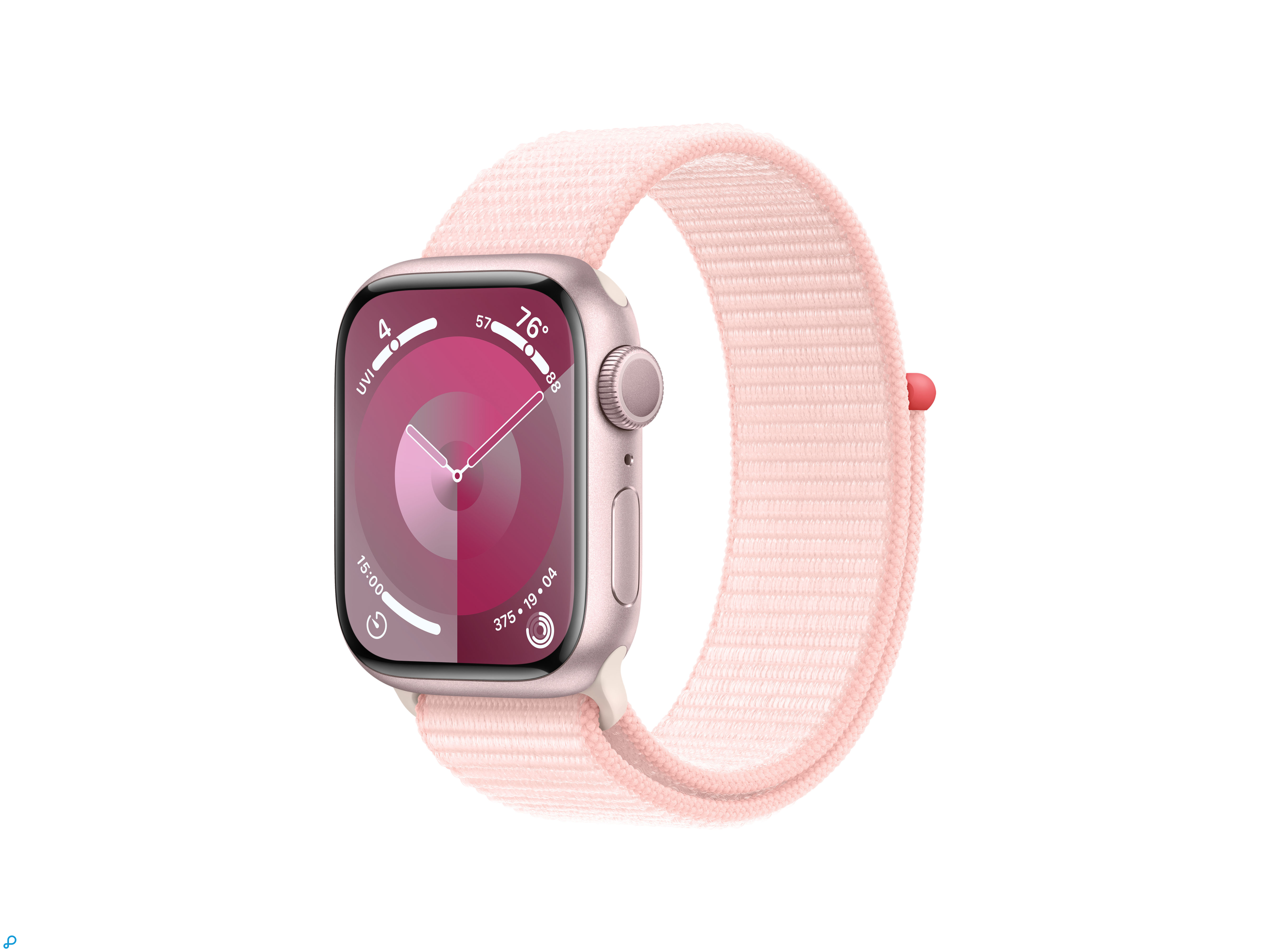 Apple Watch Series 9 GPS 41mm Pink Aluminium Case with Light Pink Sport Loop-0