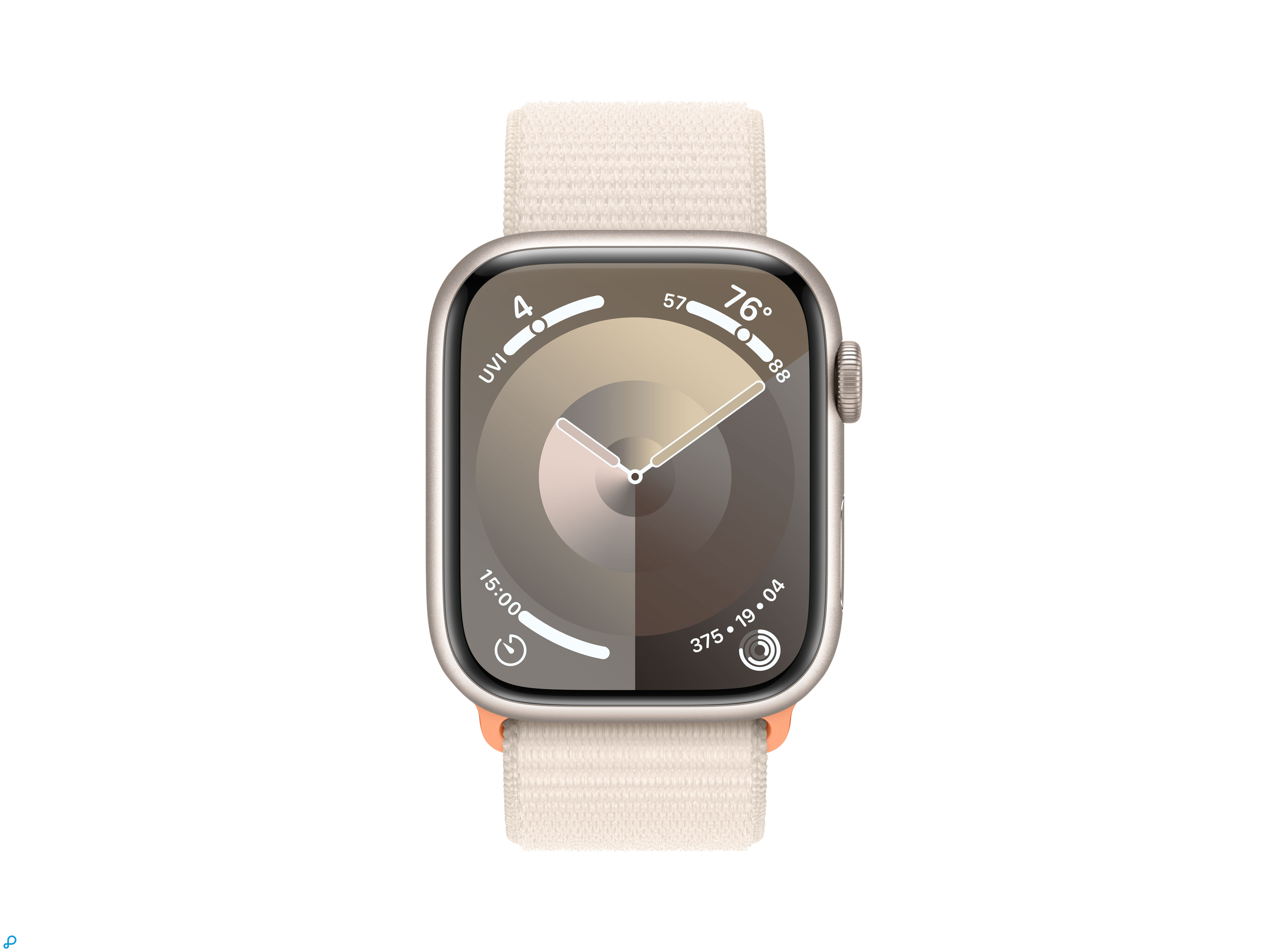 Apple Watch Series 9 GPS 45mm Sterlicht Aluminium Kast met Sterlicht Sportlus-1