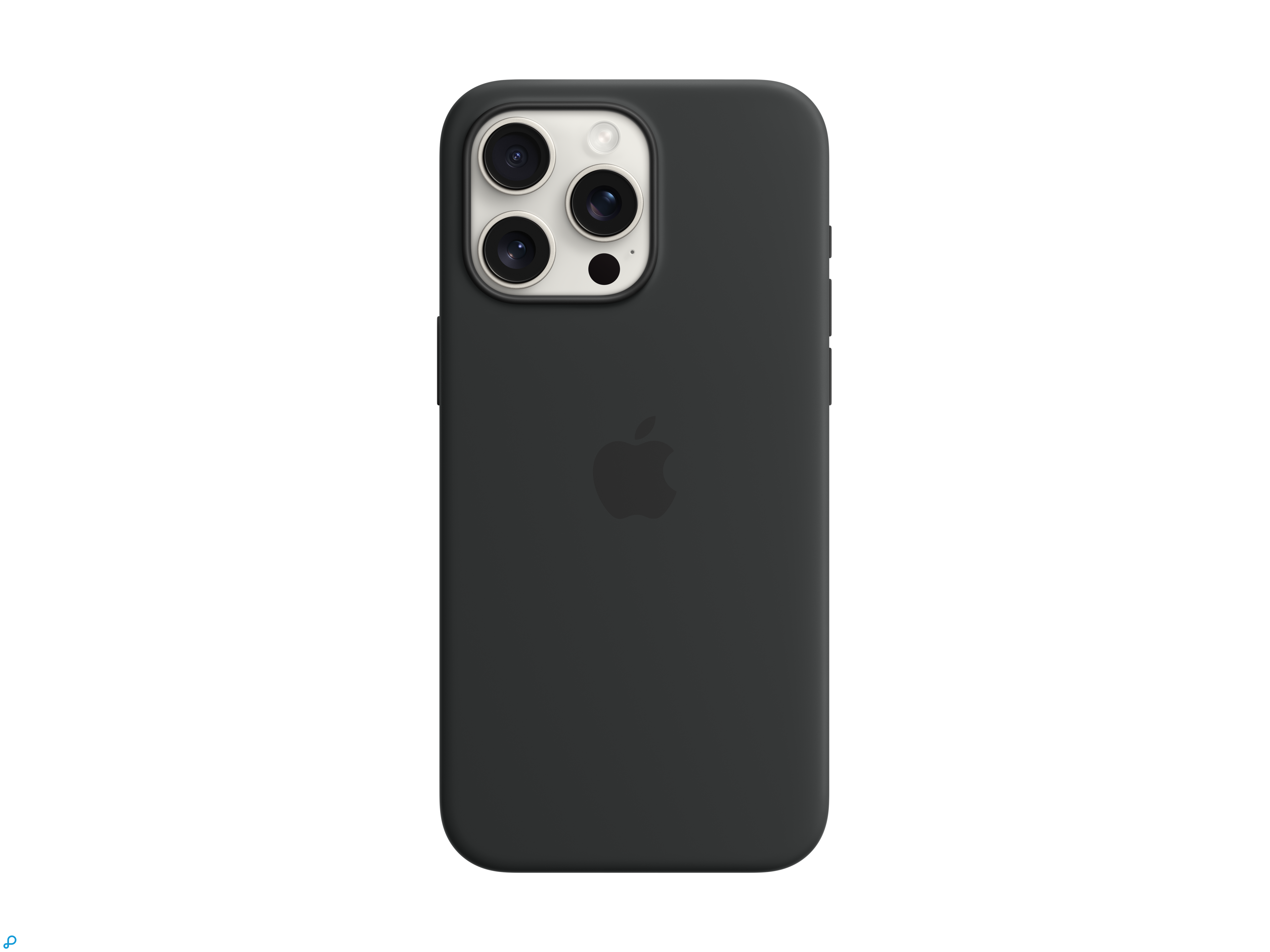 iPhone 15 Pro Max Silicone Case with MagSafe - Black-0