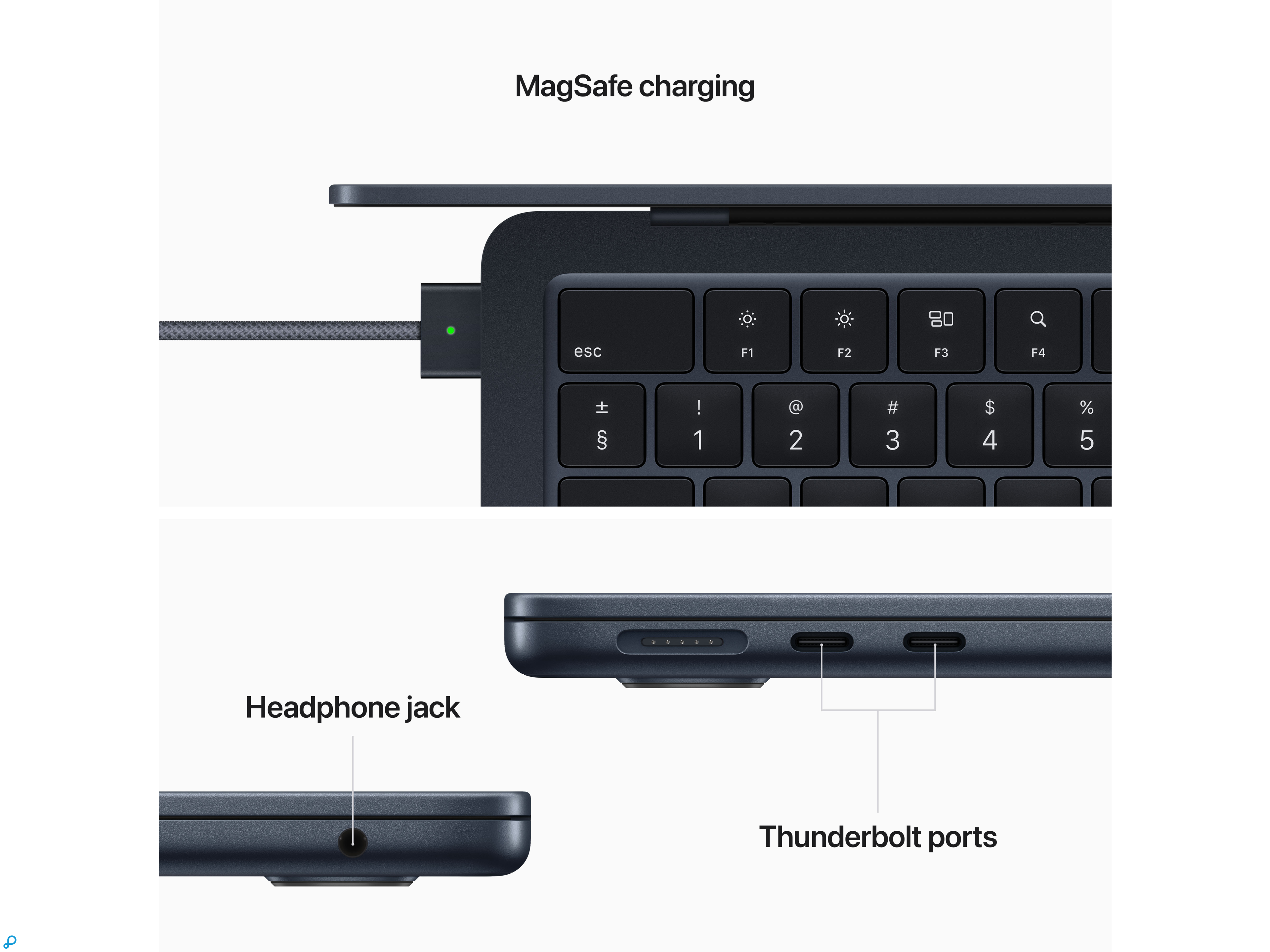 13-inch MacBook Air: Apple M2-chip met 8-core CPU en 8-core GPU, 256 GB SSD - midnight (blue)-2
