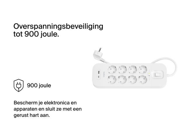 Belkin Surge Protection with USB C 8 Outlet-0