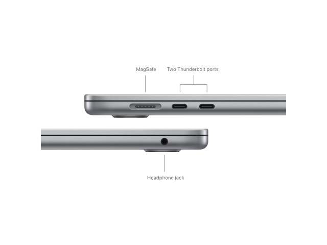 15-inch MacBook Air: Apple M3 chip met 8-core CPU en 10-core GPU, 16GB, 512GB SSD - Spacegrijs-5