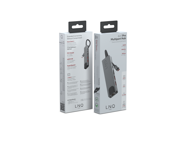 LINQ 6-in-1 USB-C PRO Multiport Hub Spacegrey-2