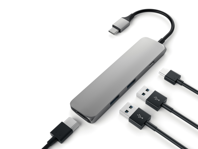 Satechi USB-C Multi-Port Adapter - Space Grijs-2