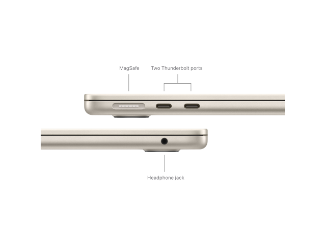 13-inch MacBook Air: Apple M3 chip with 8-core CPU and 8-core GPU, 8GB, 256GB SSD - Starlight-5