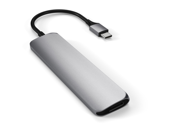 Satechi USB-C Slim Multi-Port Adapter V2 - Space Grey-2