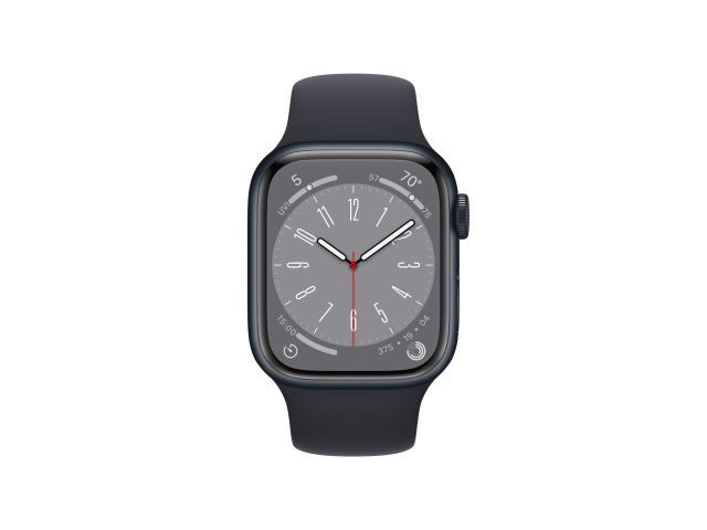 Apple Watch Series 8 GPS 41mm Middernacht Aluminium Case met Middernacht Sport Band - Regular-1