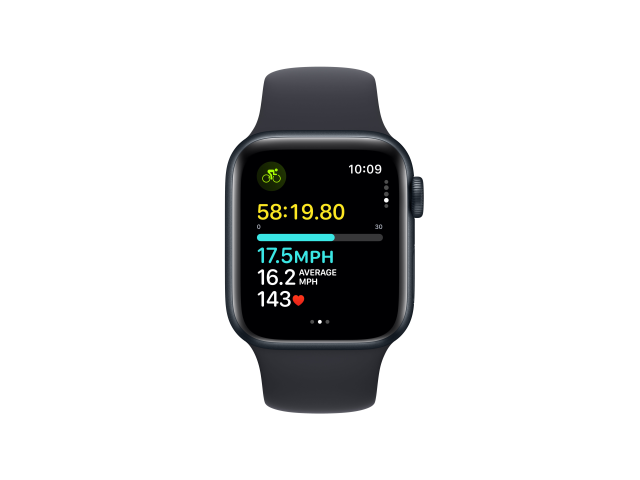 Apple Watch SE GPS 40mm Midnight Aluminium Case met Middernacht Sport Band - S/M-5