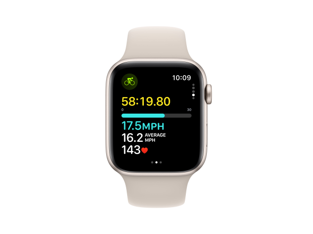 Apple Watch SE GPS 44mm Sterrenlicht Aluminium Case with Sterrenlicht Sport Band - M/L-5