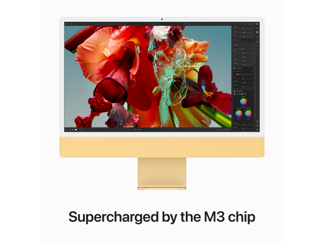 24-inch iMac with Retina 4.5K display: Apple M3 chip with 8-core CPU and 10-core GPU, 512GB SSD - Yellow-3