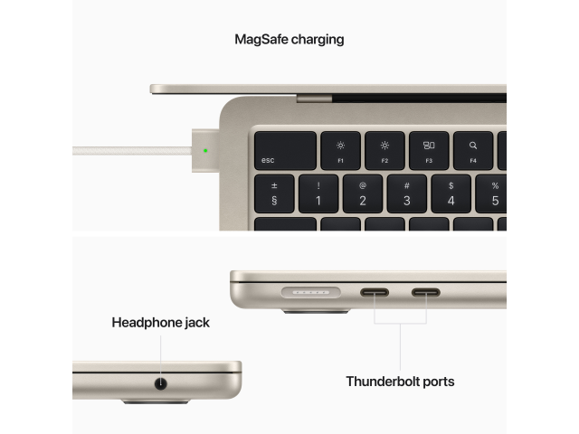 13-inch MacBook Air: Apple M2-chip with 8-core CPU and 8-core GPU, 256 GB SSD - star light-2