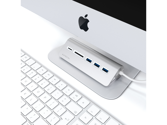 Satechi USB-C Aluminum USB Hub & Card Reader Zilver-5