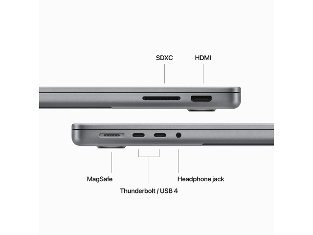 14-inch MacBook Pro: Apple M3-chip met 8-core CPU en 10-core GPU, 512 GB SSD - Space Grijs-4