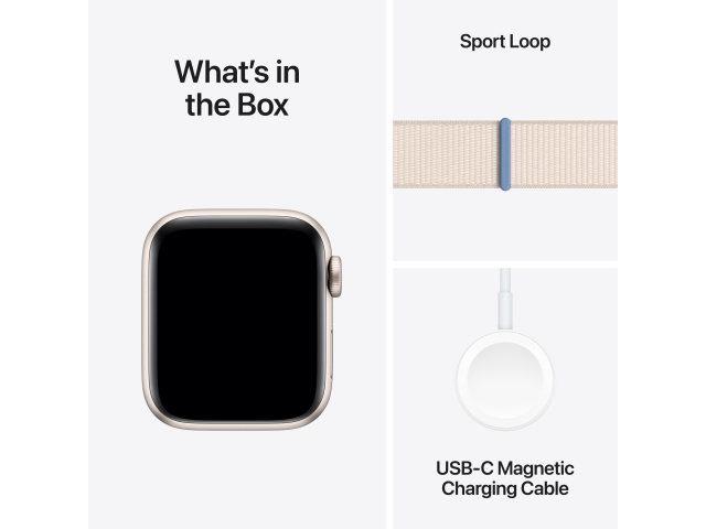 Apple Watch SE GPS + Cellular 40mm Sterrenlicht Aluminium Case met Sterrenlicht Sport Loop-7