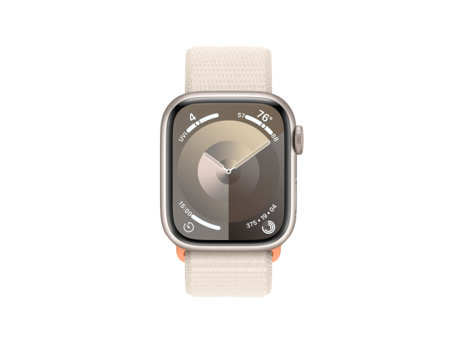 Apple Watch Series 9 GPS 41mm Sterlicht Aluminium Kast met Sterlicht Sportlus-1