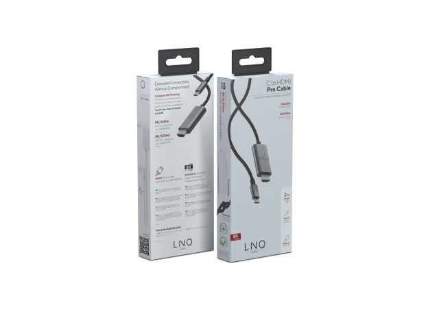 LINQ USB-C to HDMI 8K/60Hz PRO Cable - 2m Spacegrey-2